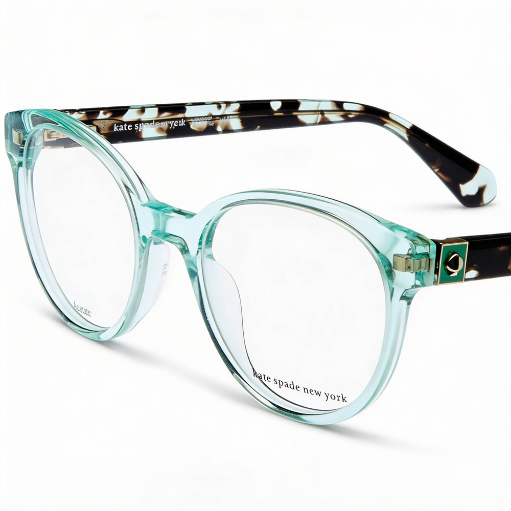 kate spade new york Gafas Unisex Modernas con Montura de Acetato, Cristales de Policarbonato en Teal, Tamaño 48-19-140mm