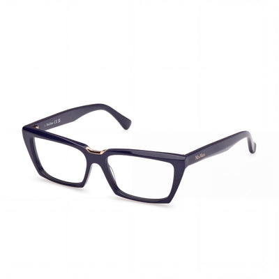 MaxMara MM5180 090 Unisex Shiny Blue Plastic Frame Eyewear with Polycarbonate Lenses, 53mm