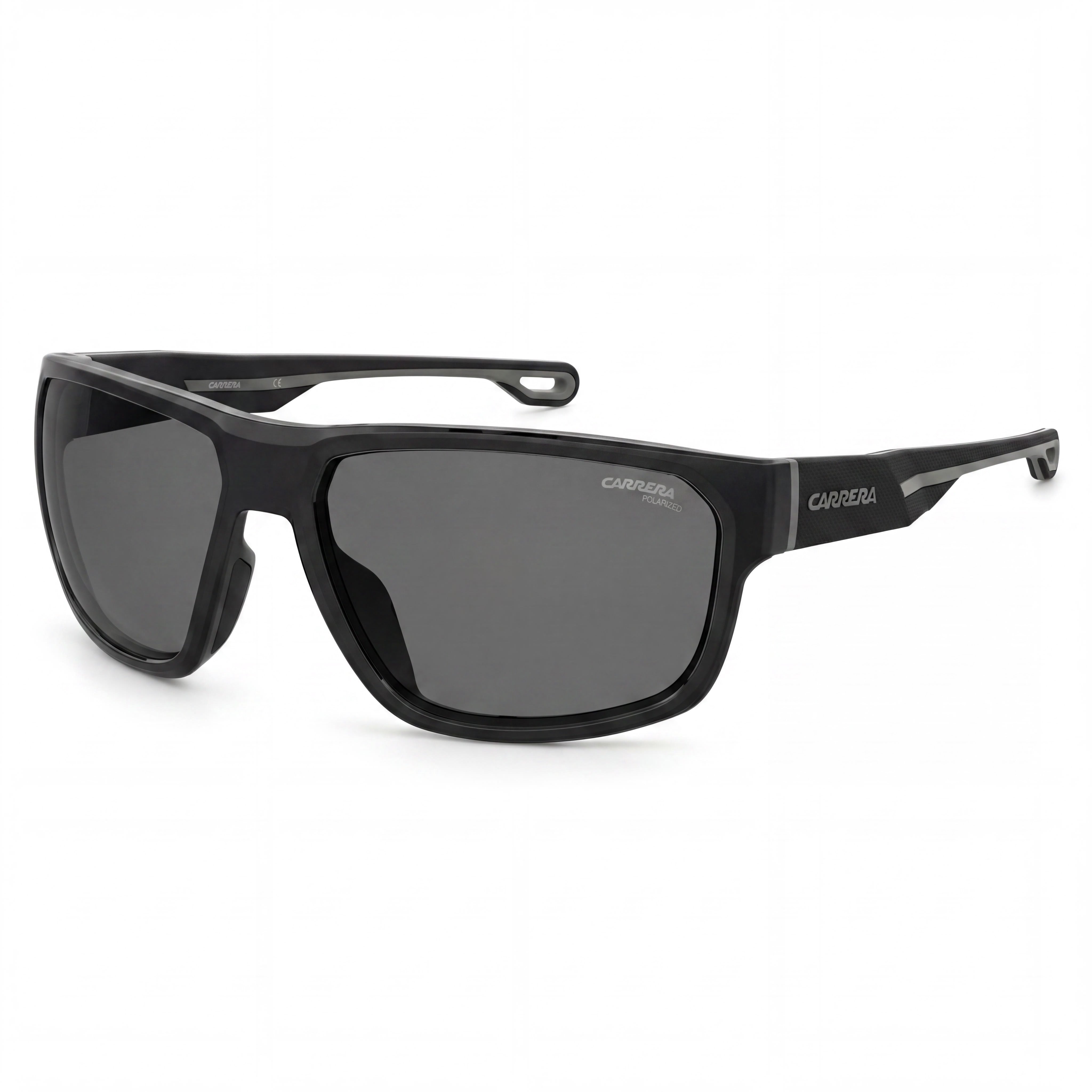 Carrera Casual Men's Black Eco Polyamide Frame Grey Polarized 100% UV Protection Sunglasses 63mm, Photo 1