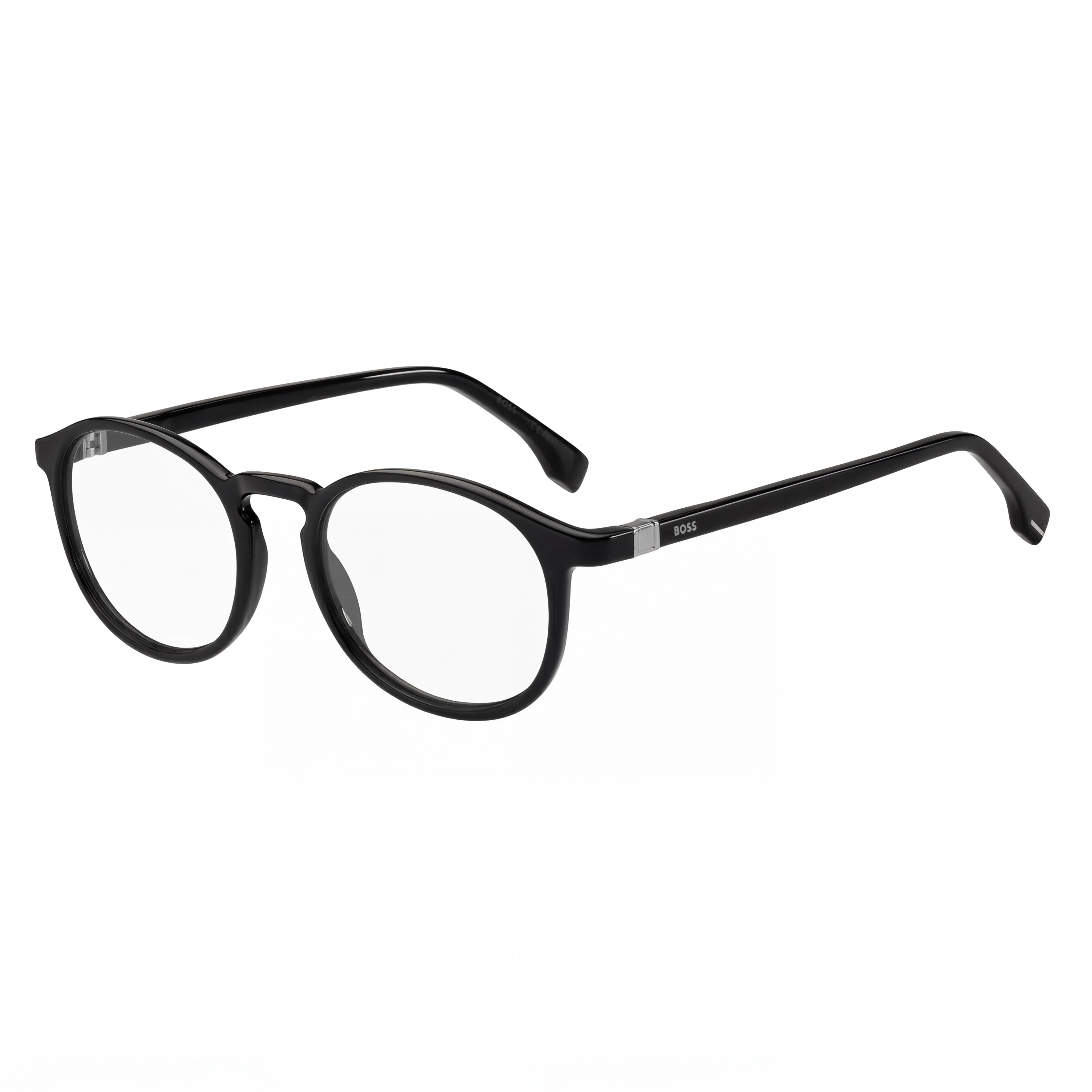 Gafas Hugo Boss para Hombre Modernas, Montura de Celulosa Negra, Lentes sin Aumento Transparentes, 50-20-145mm, Photo 1