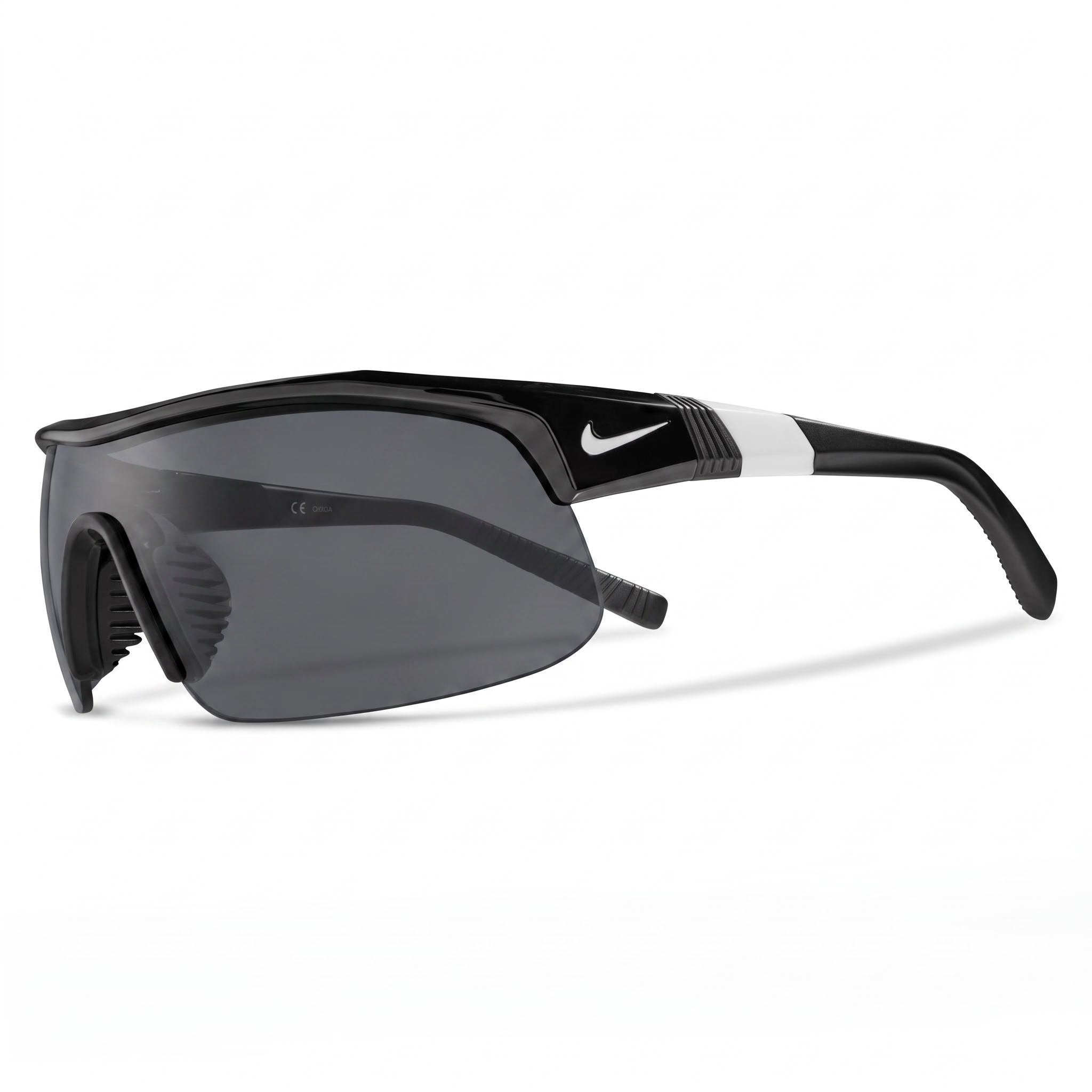 Nike Comtemporary Men's Plastic 100% UV Protection Sunglasses Black Silver Flash Frame, Silver Lenses 58mm, Photo 1