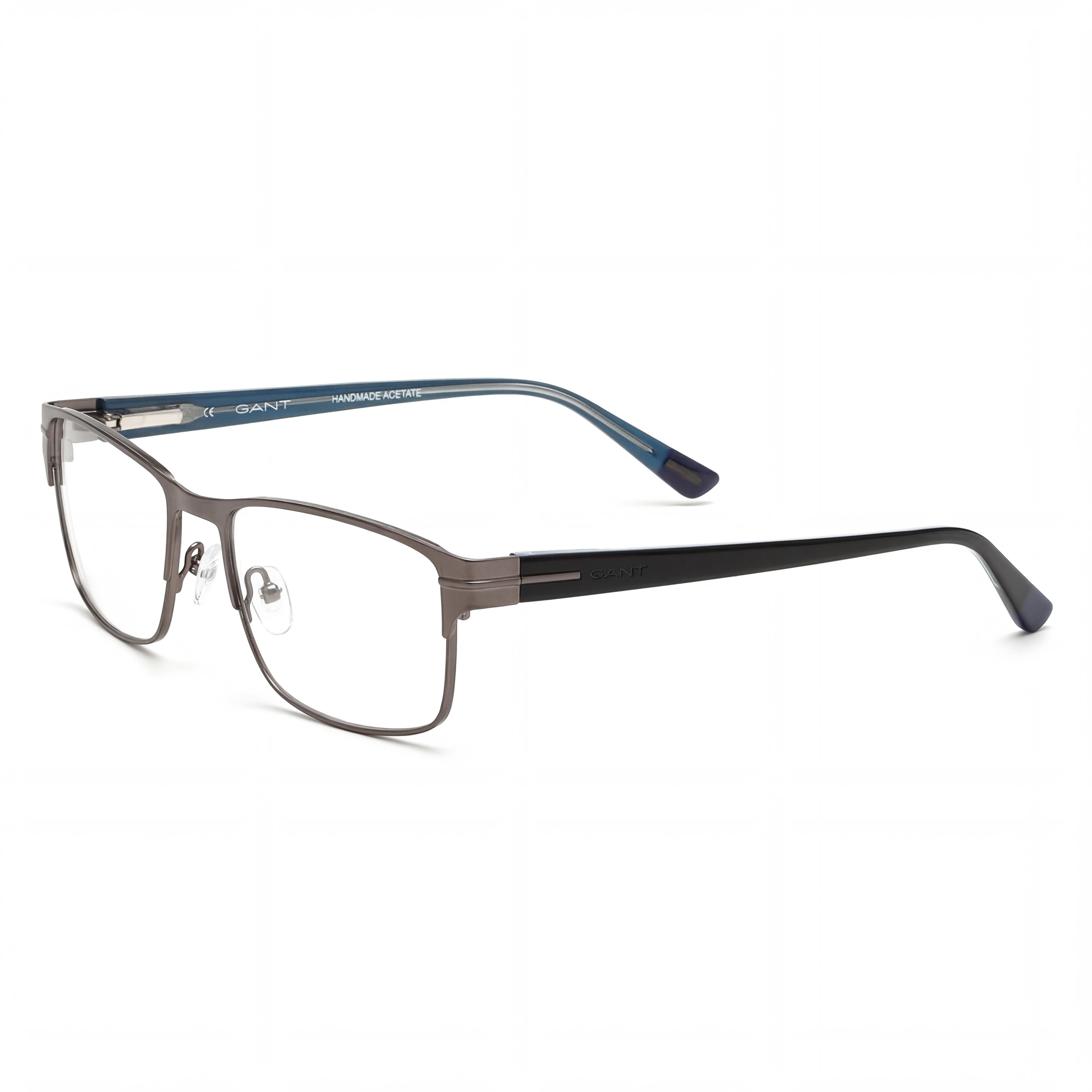 Gafas de hombre GANT Ga3084 con montura metálica en negro plomo mate, 52 mm de ancho de lente, Photo 1