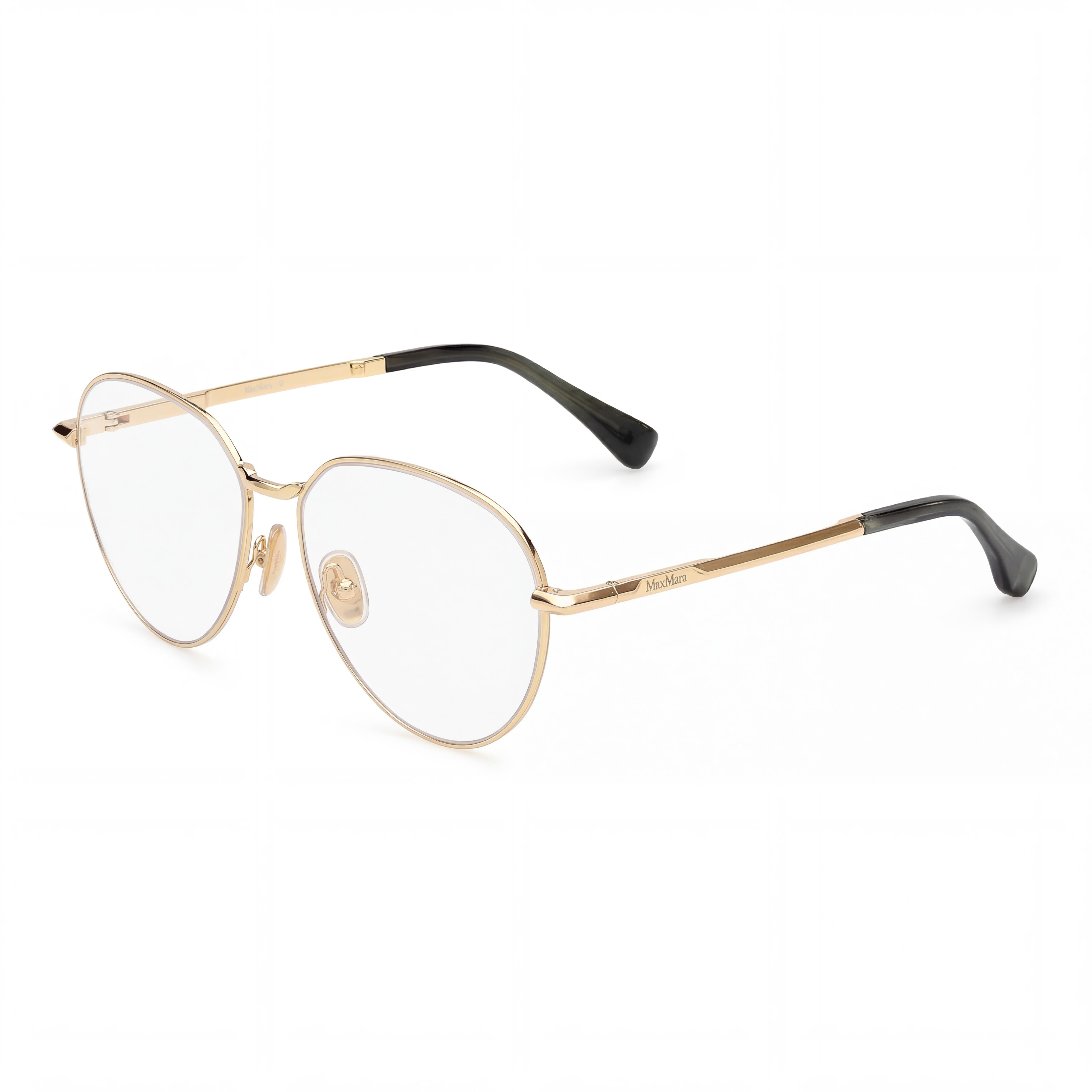 Gafas de sol de metal para mujer MaxMara Mm5178 con lentes de policarbonato, oro intenso brillante, 56-14-140mm, Photo 1