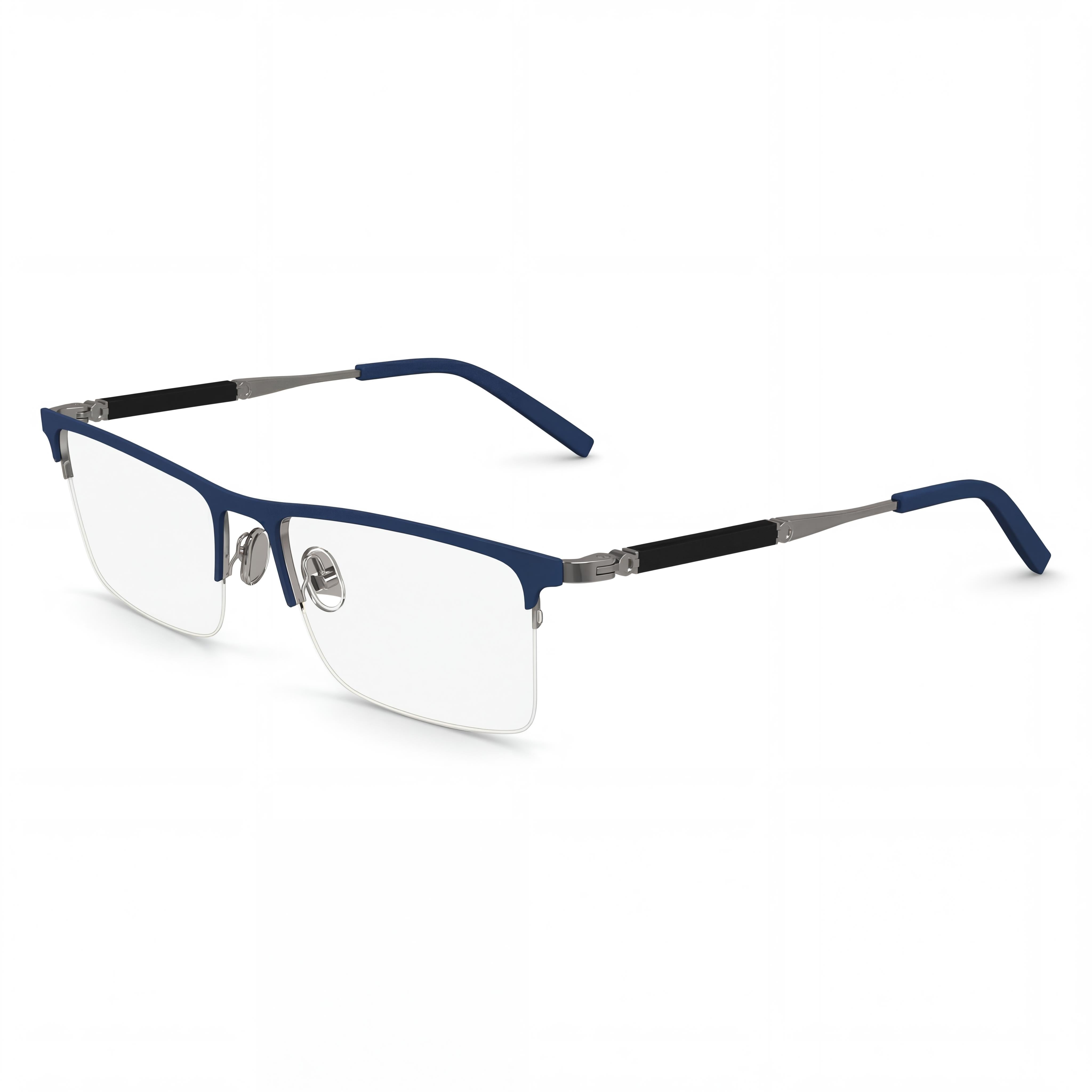 Gafas Ferragamo Sf2586 para hombre, montura de titanio rutenio azul claro 55 mm, Photo 1