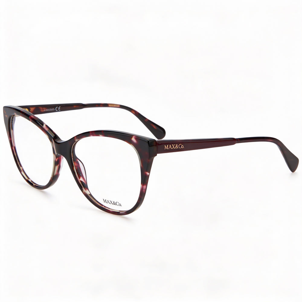 Gafas modernas Max & Co. para mujer con montura de plástico color Habana y lentes transparentes de 30 mm