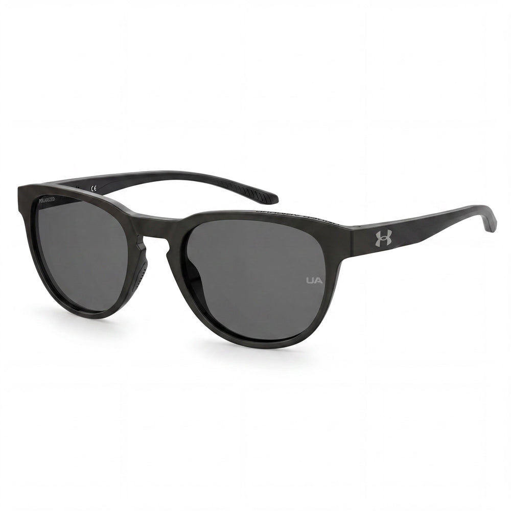 Gafas de sol Under Armour Versatile para mujer, color negro, gris rutenio, ecopoliéster, con protección UV RX, no polarizadas, 53-20-140