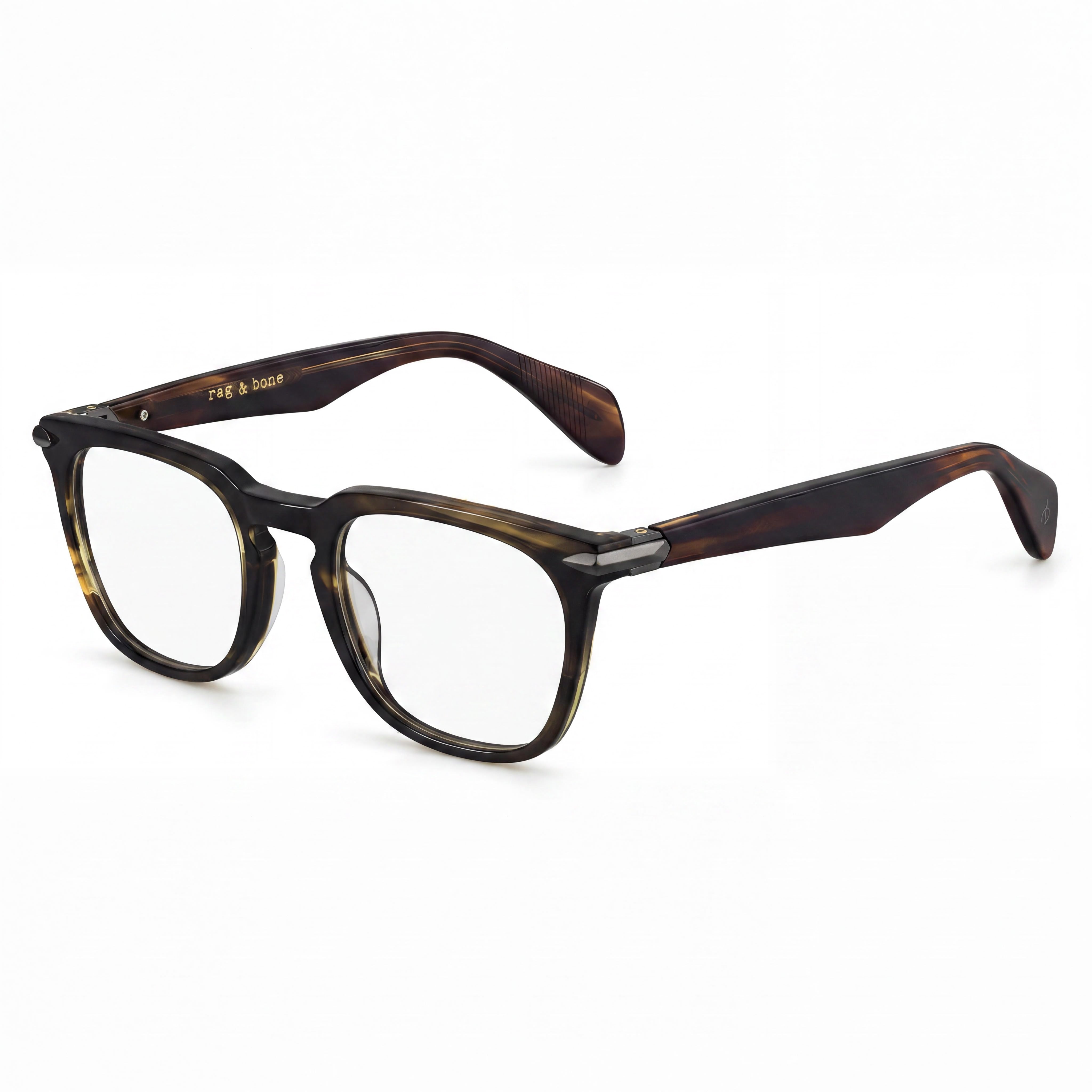 Rag & Bone Rnb 7008 Unisex Olive Green Frame Optical Eyewear with Olive Polycarbonate Lenses 49mm, Photo 1
