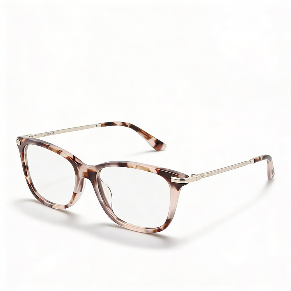 Gafas de vista unisex Calvin Klein CK22501 con montura completa de ojo de gato y plástico en color carey rosa (51 mm)