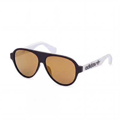 adidas Originals Contemporary Men’s Sunglasses, Matte Black INJECTED Frame, Brown Mirror UV Protected Lenses 57-12-145