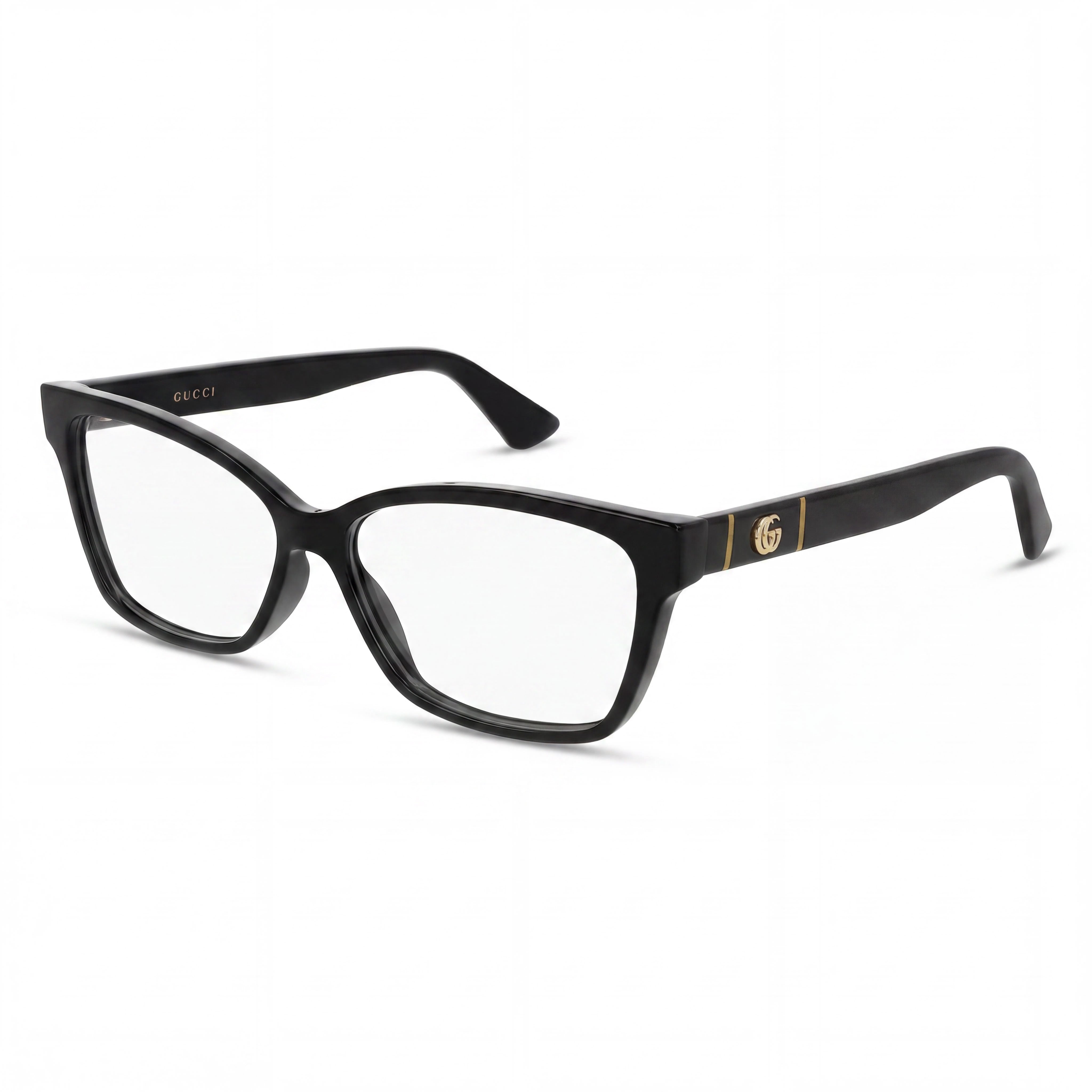 Gucci Gucci Logo GG0634O Women's Black Acetate Rectangular Eyeglasses 55-14, Photo 1