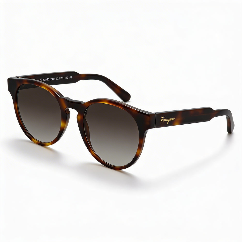 Salvatore Ferragamo Classic Women's Tortoise Plastic Brown Gradient Non-Polarized UV Protection Sunglasses 52mm