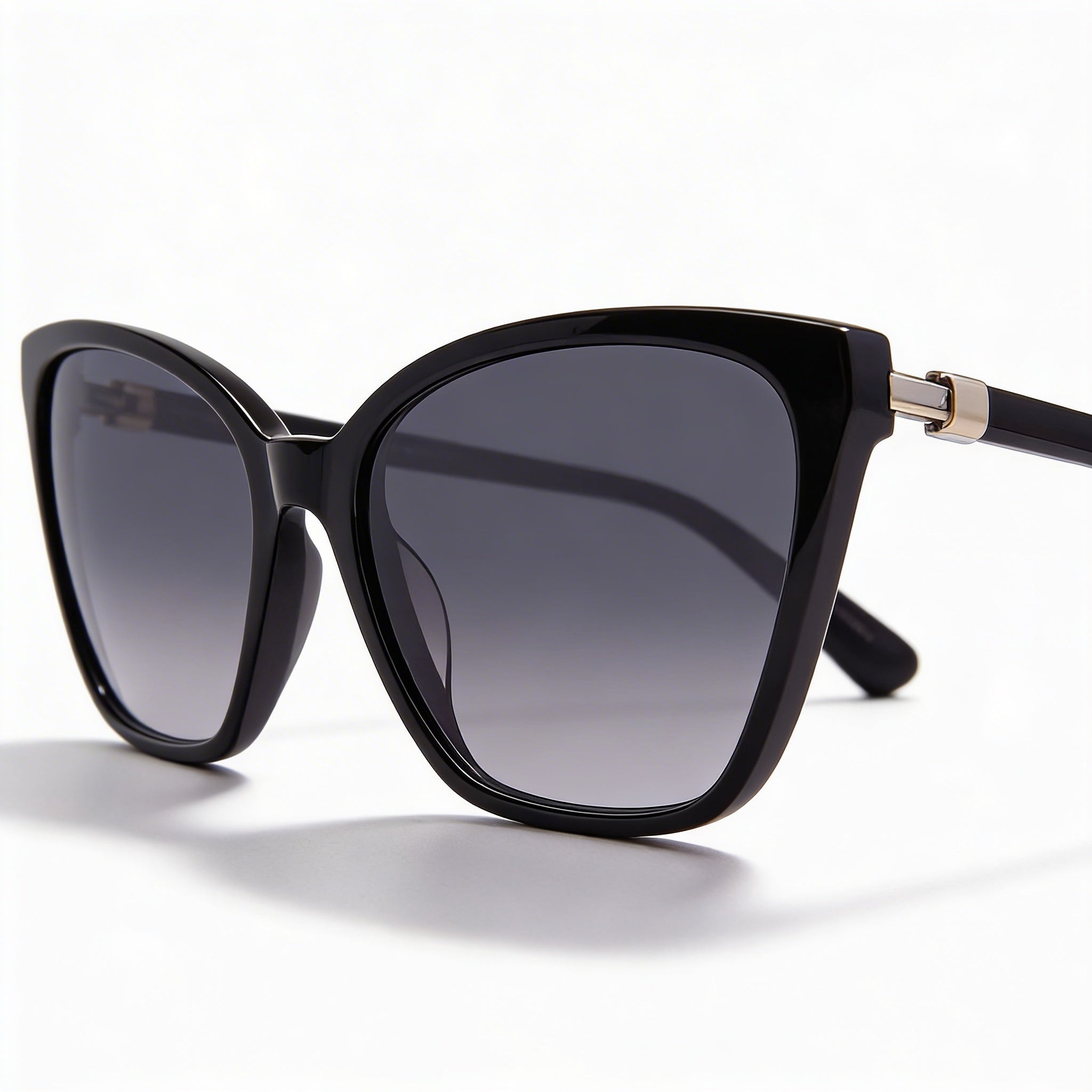 Gafas de sol polarizadas Kate Spade New York Glam Cat Eye de acetato negro con protección UV para mujer, 56 mm, Photo 2