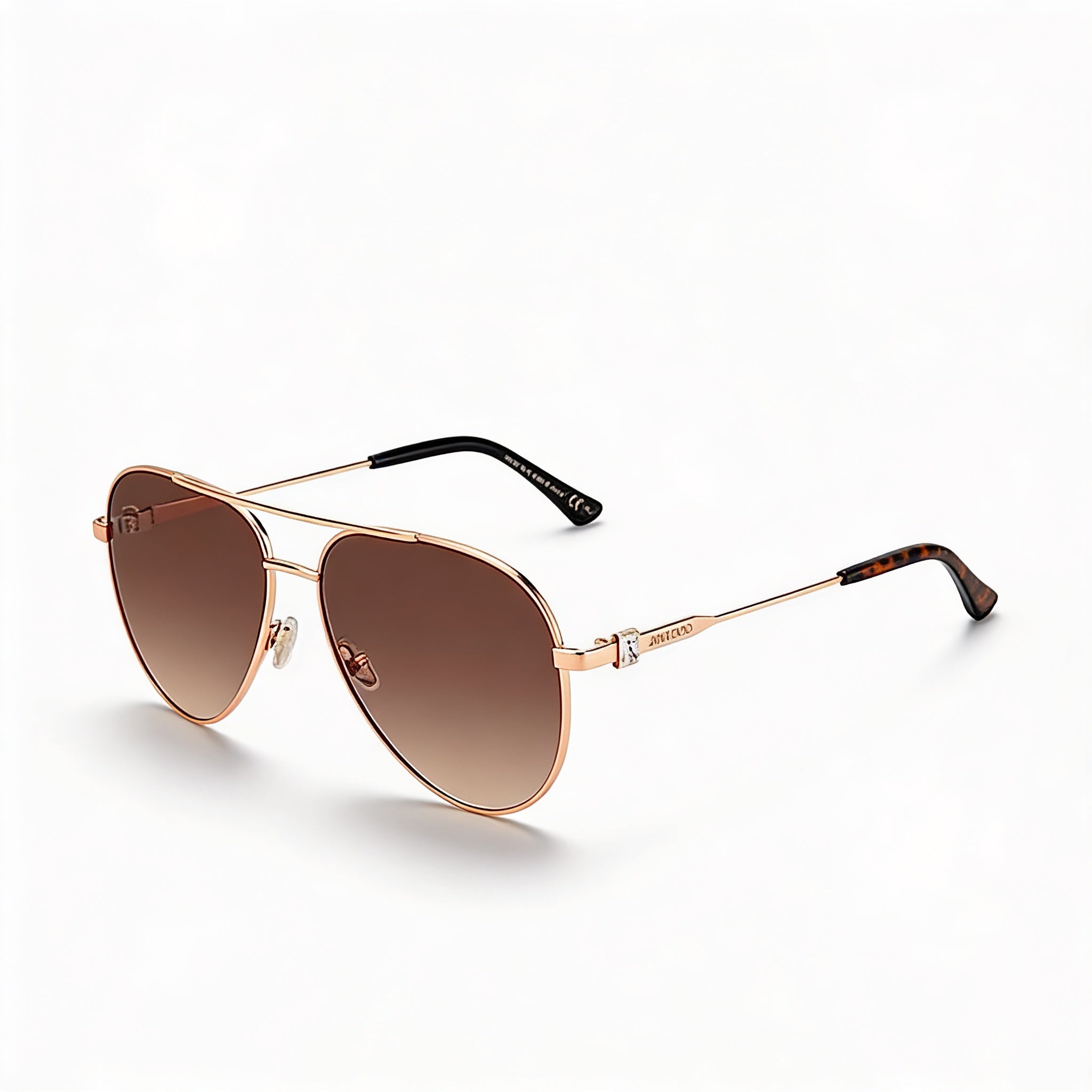 Gafas de sol Jimmy Choo Classic para mujer, con montura de acero inoxidable en cobre dorado y protección UV, 60 mm, Photo 1