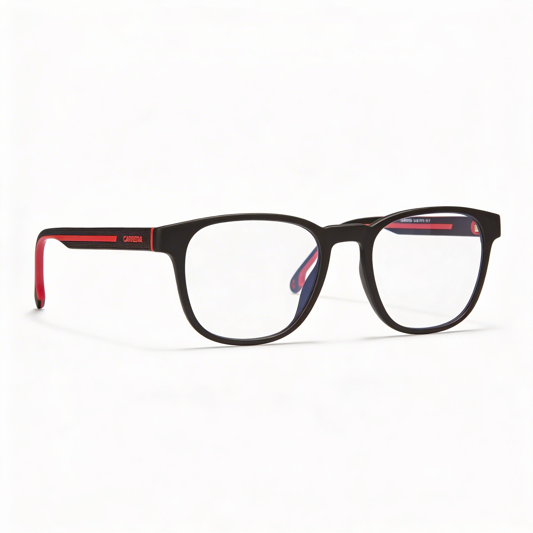 Gafas de sol Carrera Casual Ca8062/cs para hombre, con montura de propionato en negro mate y rojo, lentes de policarbonato y protección UV, 51 mm, Photo 1