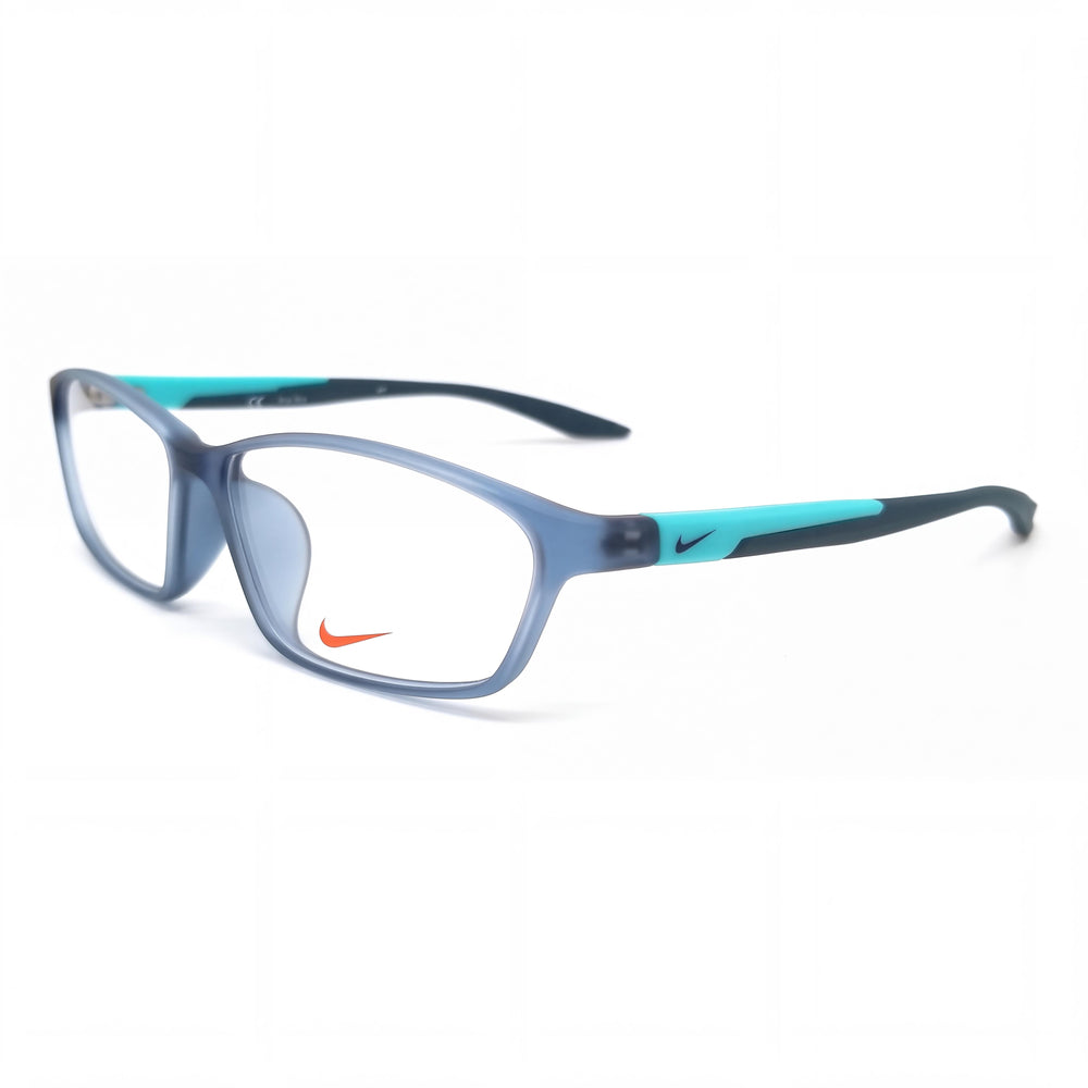 Nike 7130af Unisex Polarized Propionate Sunglasses, Blue with Jade/Space Blue Frame, Space Blue Lens 57mm
