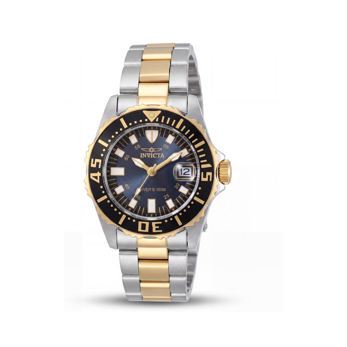 Invicta Lady Abyss Pro Diver Women's 33mm Two-Tone Stainless Steel Black Dial Glow In The Dark Water Resistant Watch, Photo 1