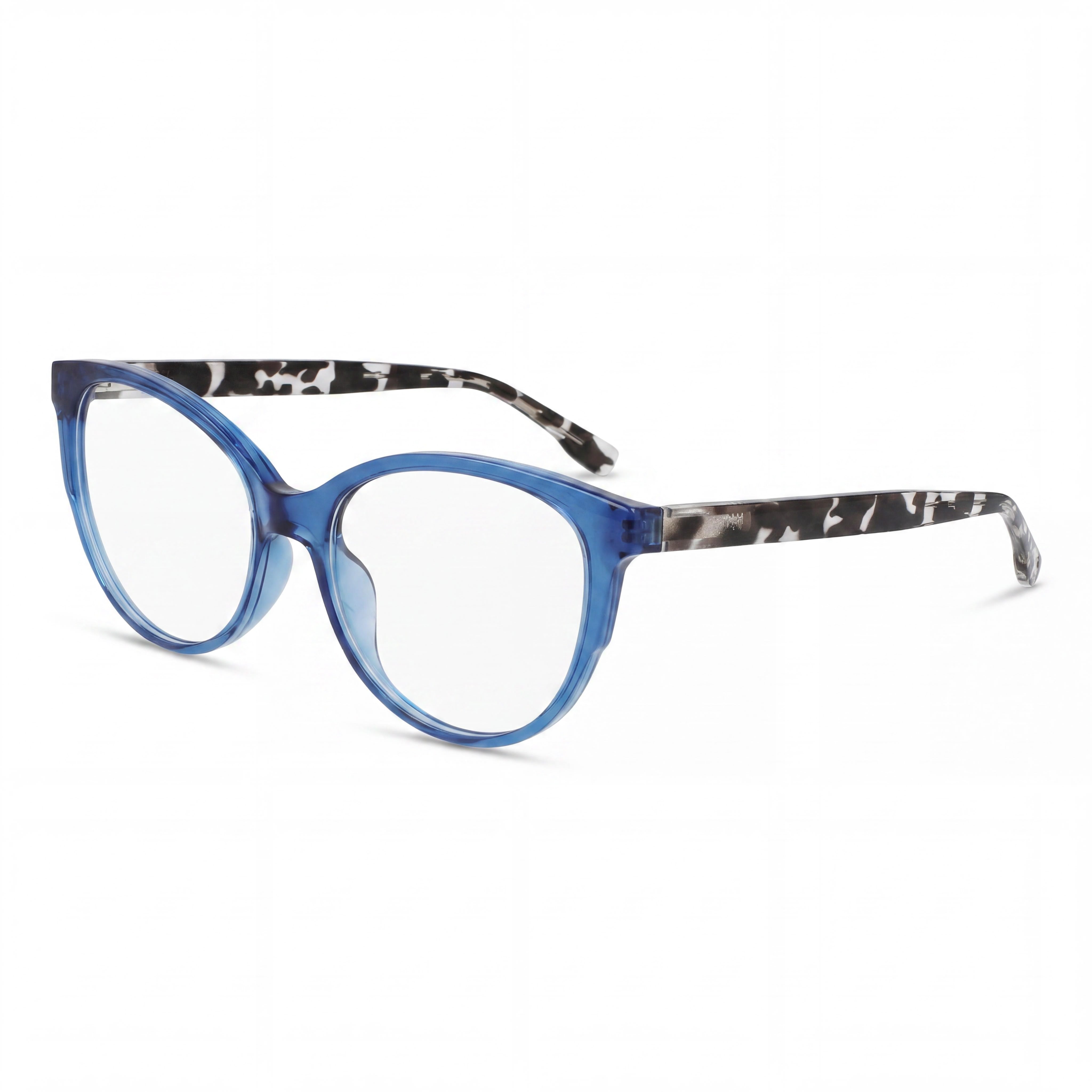 McAllister Mc4511 Blue Crystal Cat Eye Eyeglasses for Men, Metal 54mm, Photo 1