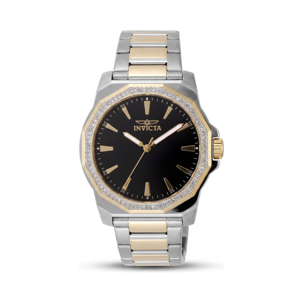 Reloj Invicta Speedway 49105 de Cuarzo para Hombre, Caja de Acero Inoxidable Plateada, Esfera Negra, Brazalete, 42mm