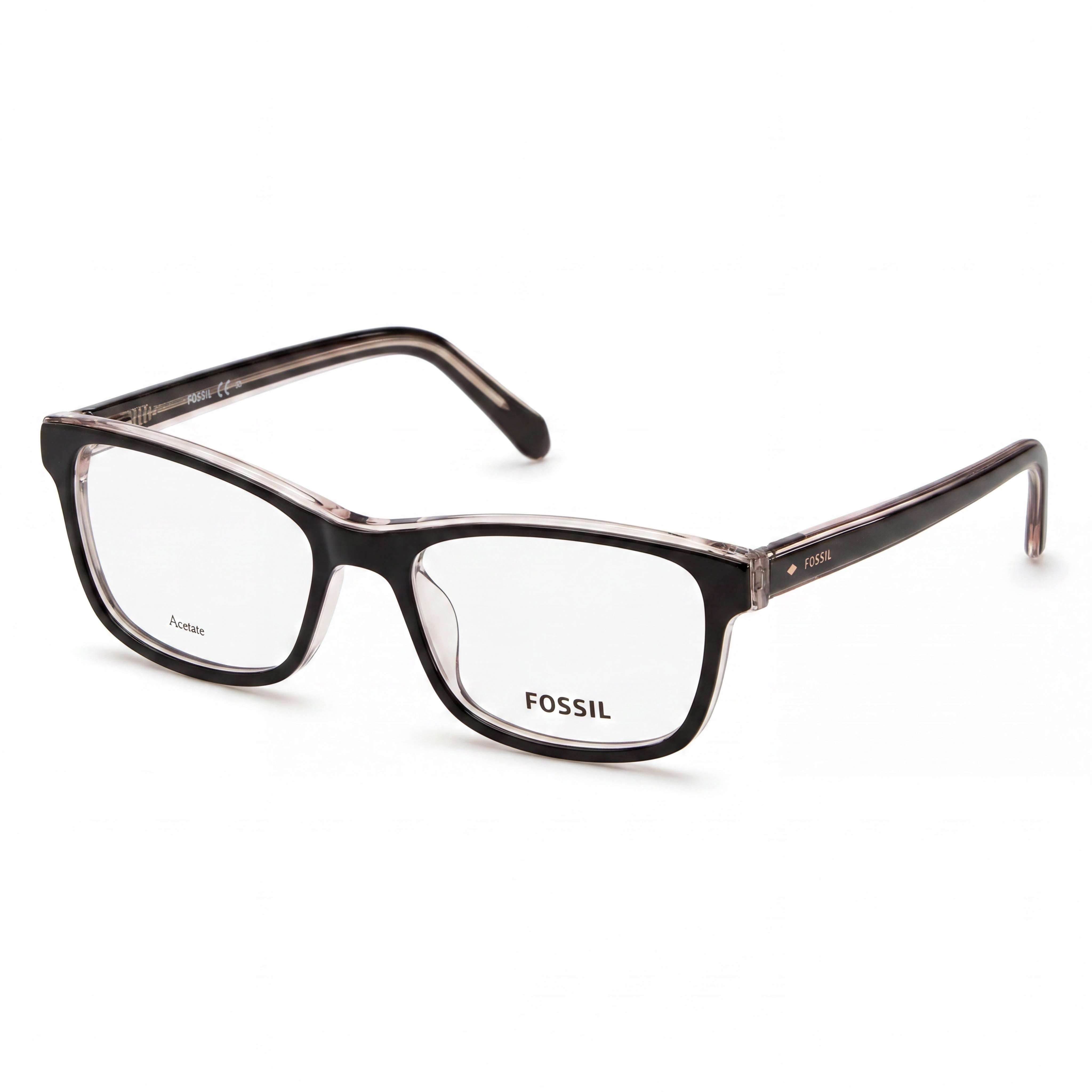 Gafas de sol Fossil Fos 7132 de acetato negro no polarizadas para mujer con lentes de policarbonato, lentes de 52 mm, puente de 16 mm, patillas de 140 mm, Photo 1