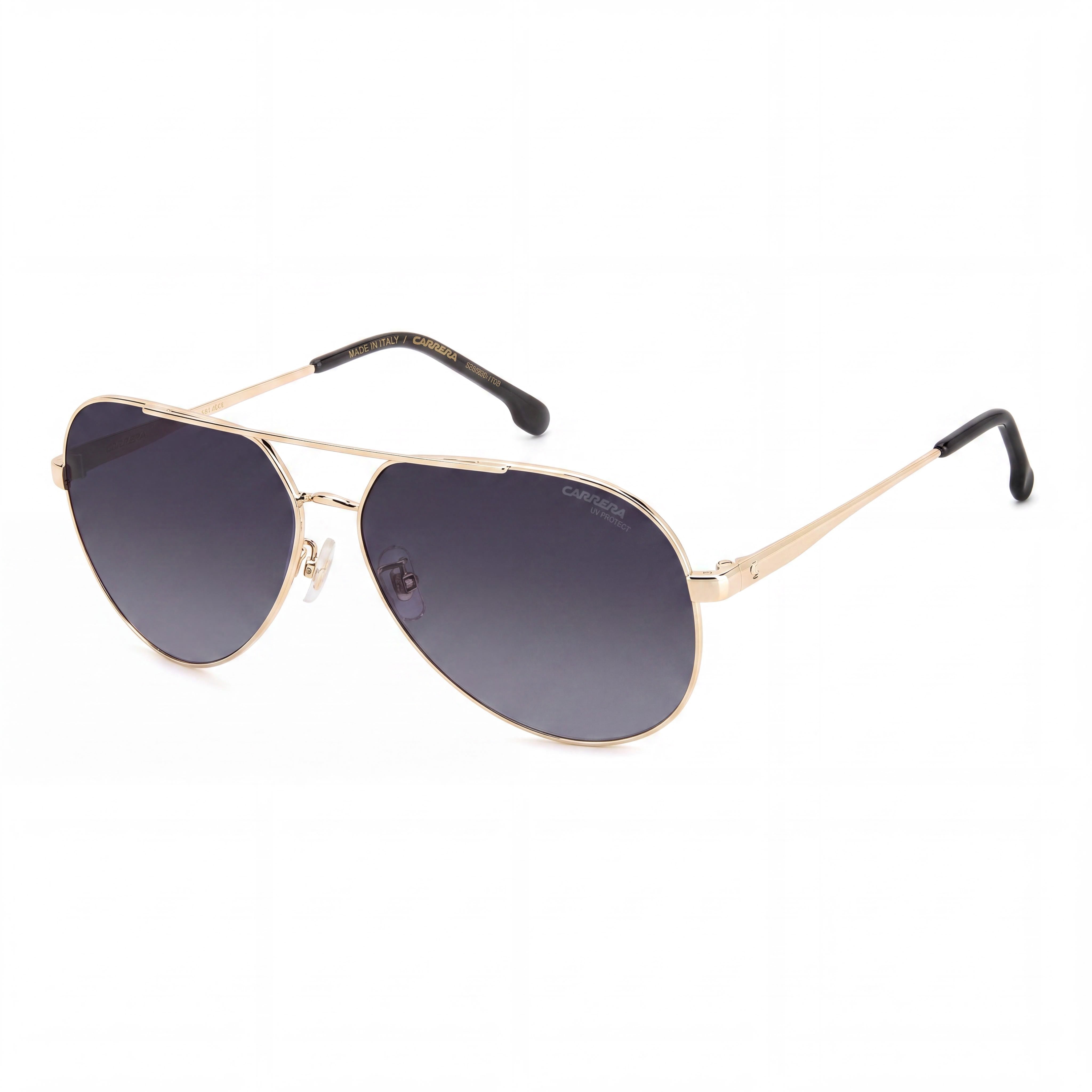 Carrera Women's CARRERA 3005/S Stainless Steel Gold Black Dark Grey Shaded Gradient 100% UV Pilot Sunglasses 63mm, Photo 1