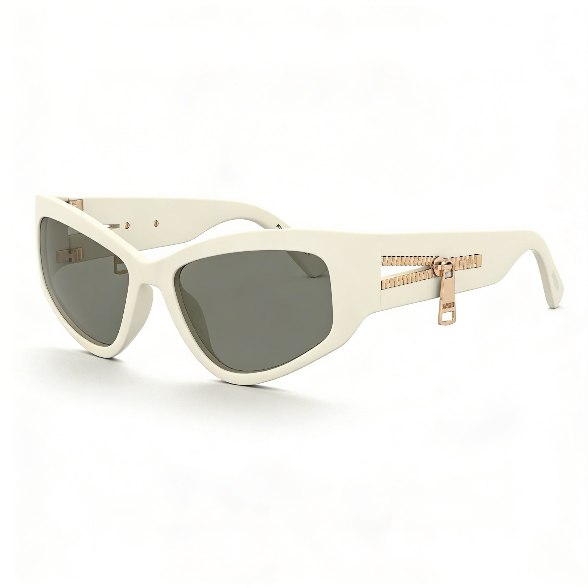 Gafas de sol Moschino Casual para mujer, con montura de poliamida color marfil y gris, no polarizadas, talla 59-18-130, Photo 1