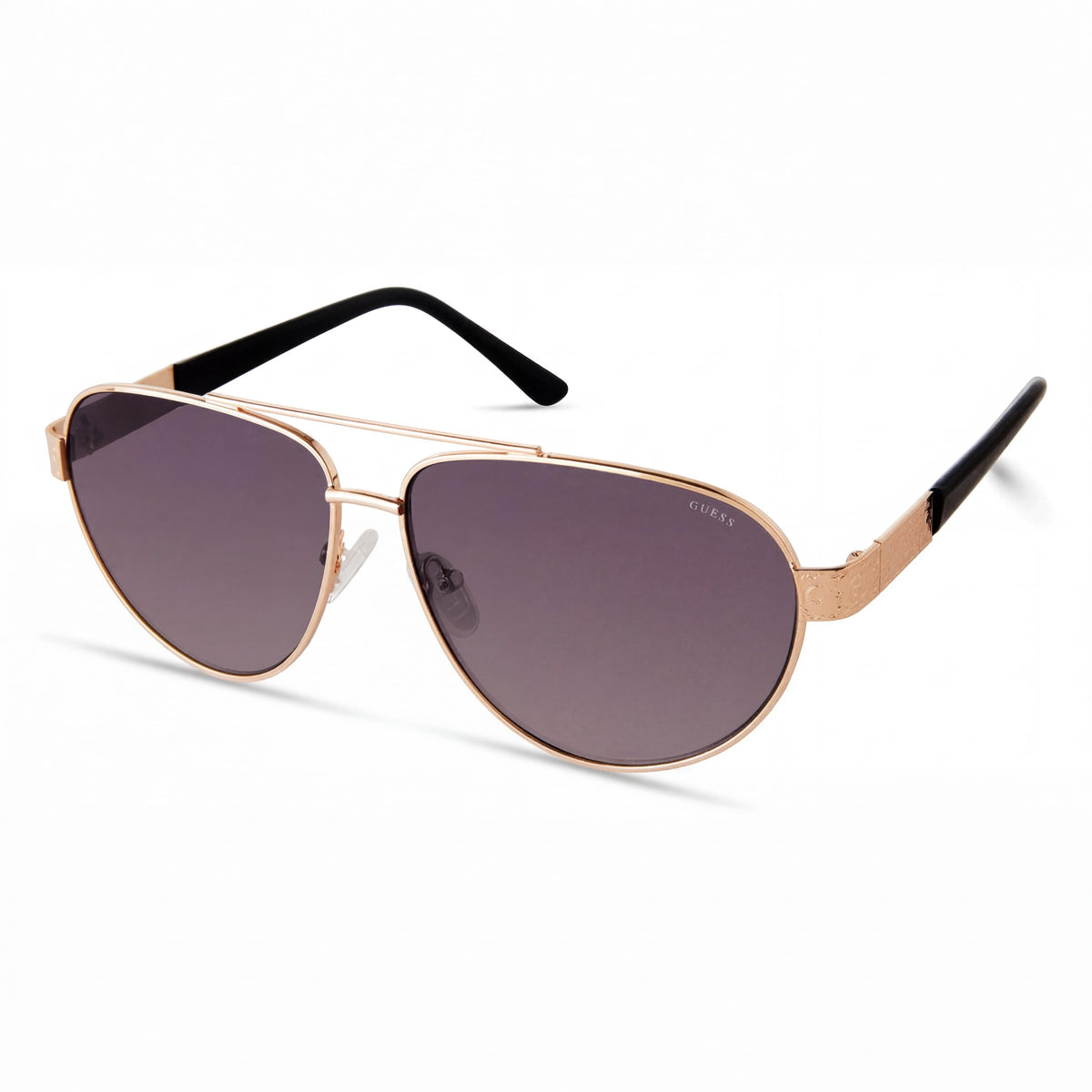 Guess Bohemian Shiny Light Nickeltin Rectangle Sunglasses Unisex, 60mm, Photo 1