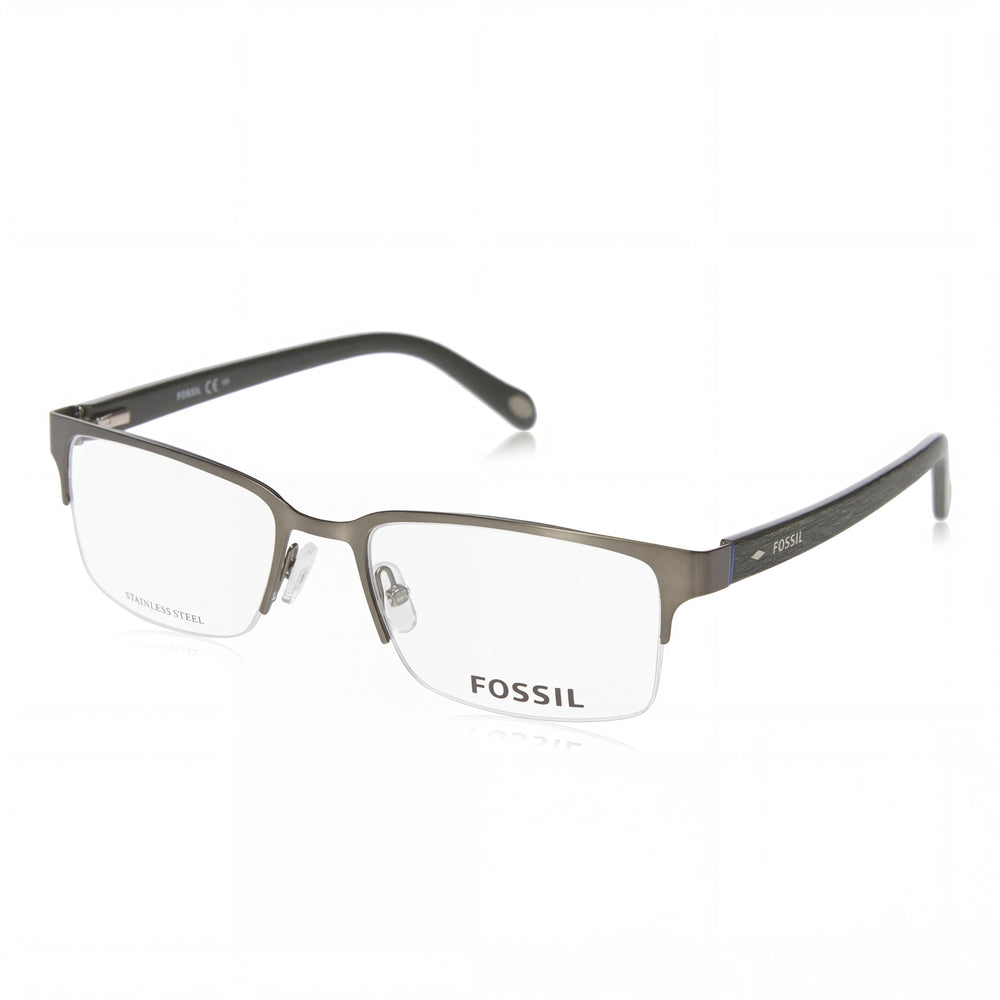 Gafas de sol Fossil Fos 6024 para hombre, de acero inoxidable, semimate, verde rutenio oscuro, policarbonato, 55 mm