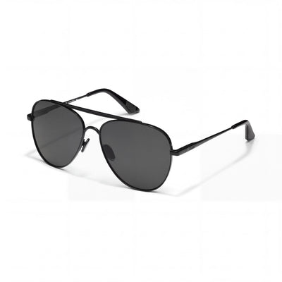 Gafas de sol para hombre QUAY AUSTRALIA Free Fall, metal negro/ahumado, polarizadas, con protección UV, 60 mm