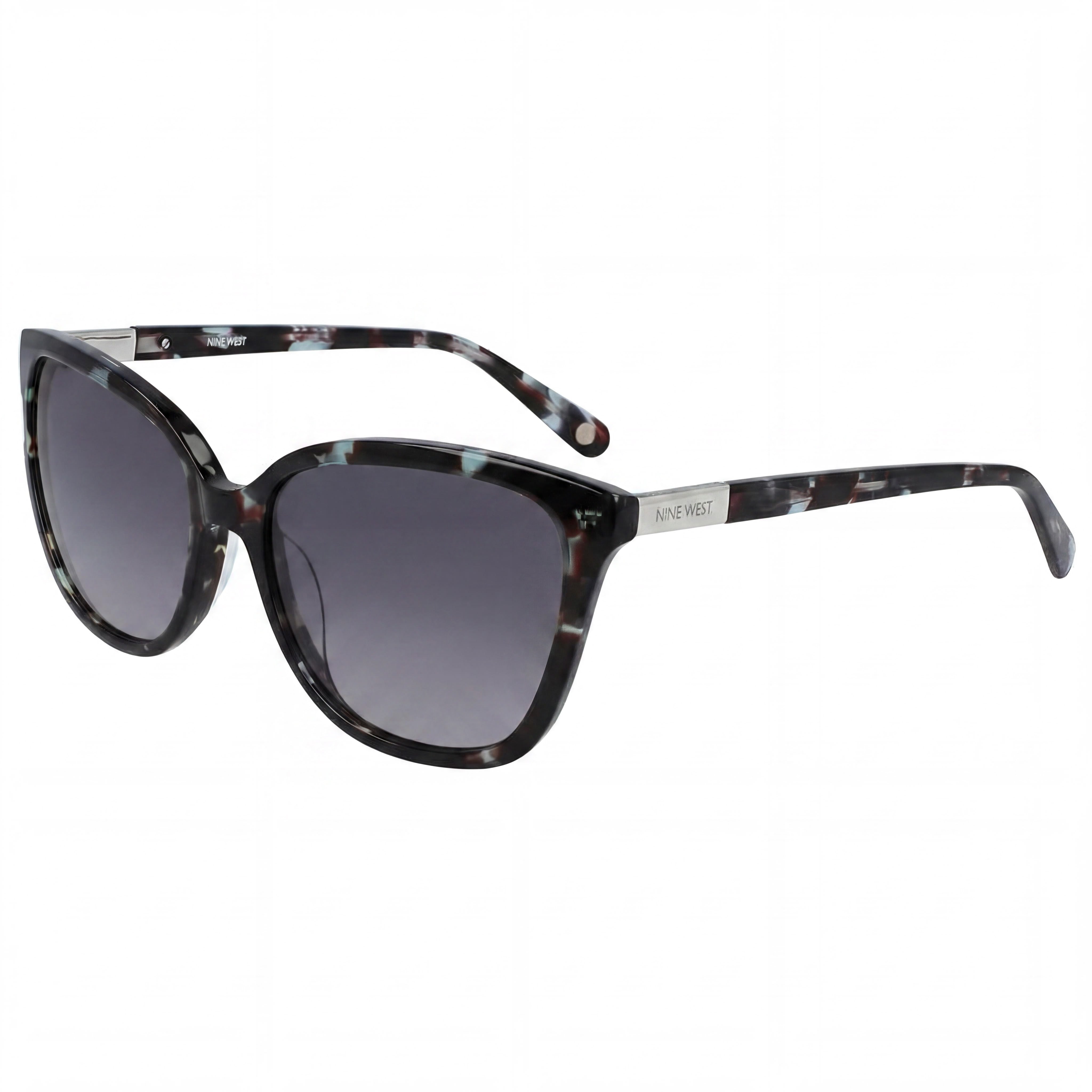 Nine West Classic Women's Acetate Frame Sunglasses, Stainless Steel Color, 58mm, UV Protected, Photo 1