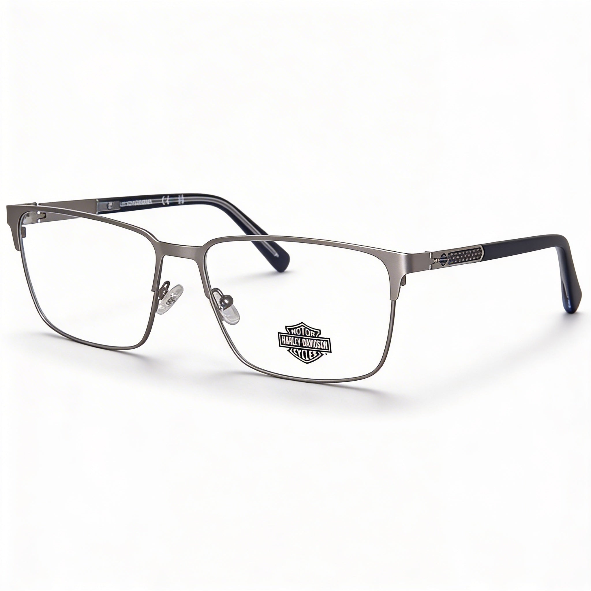 Harley-Davidson Hd0976 Men's Metal Eyewear, Matte Antiqued Light Nickeltin & Matte Blue, Size 55-16-140, Photo 1