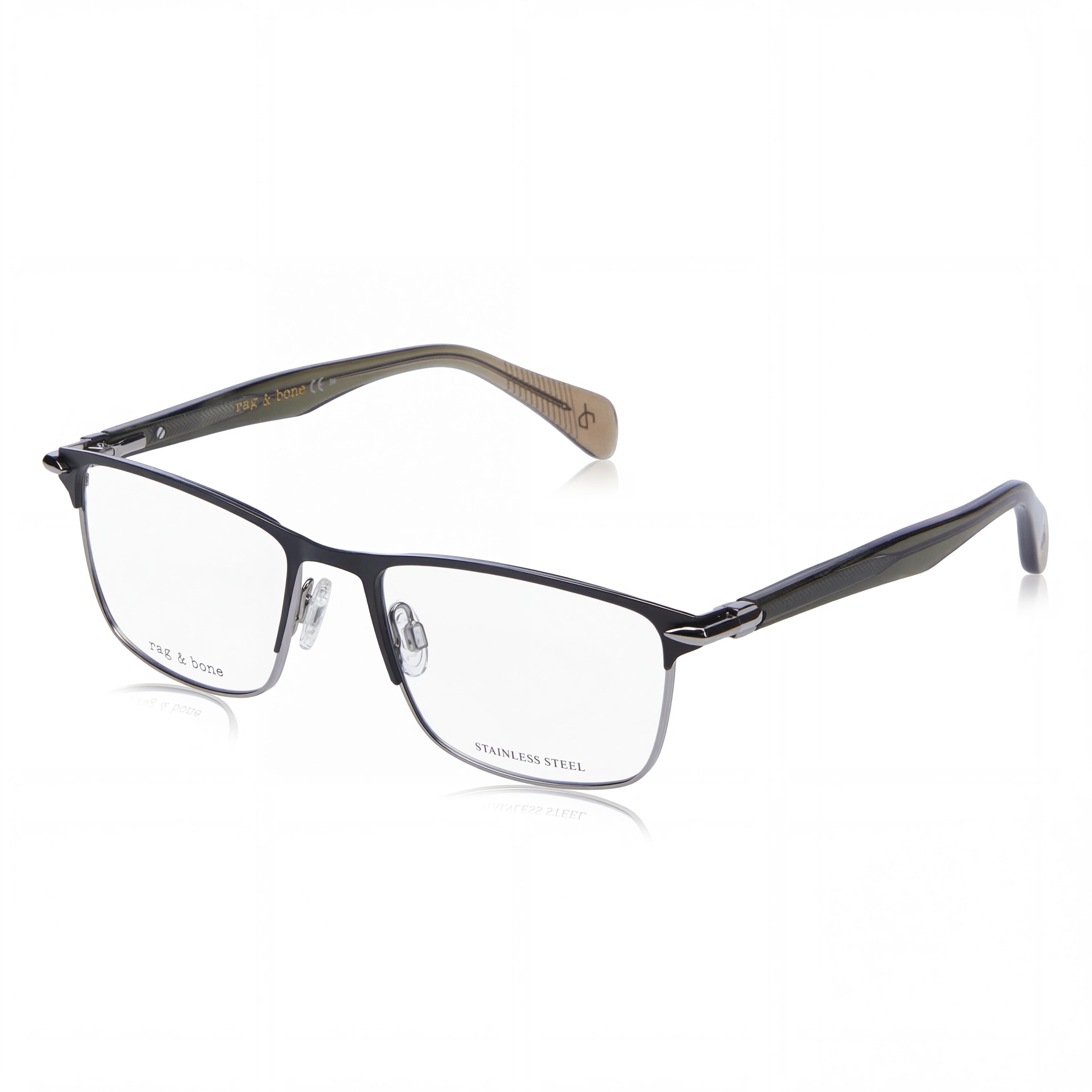 rag & bone Rnb7046 Gafas de sol de policarbonato para mujer, montura de aleación de acero gris, 55 mm, Photo 1