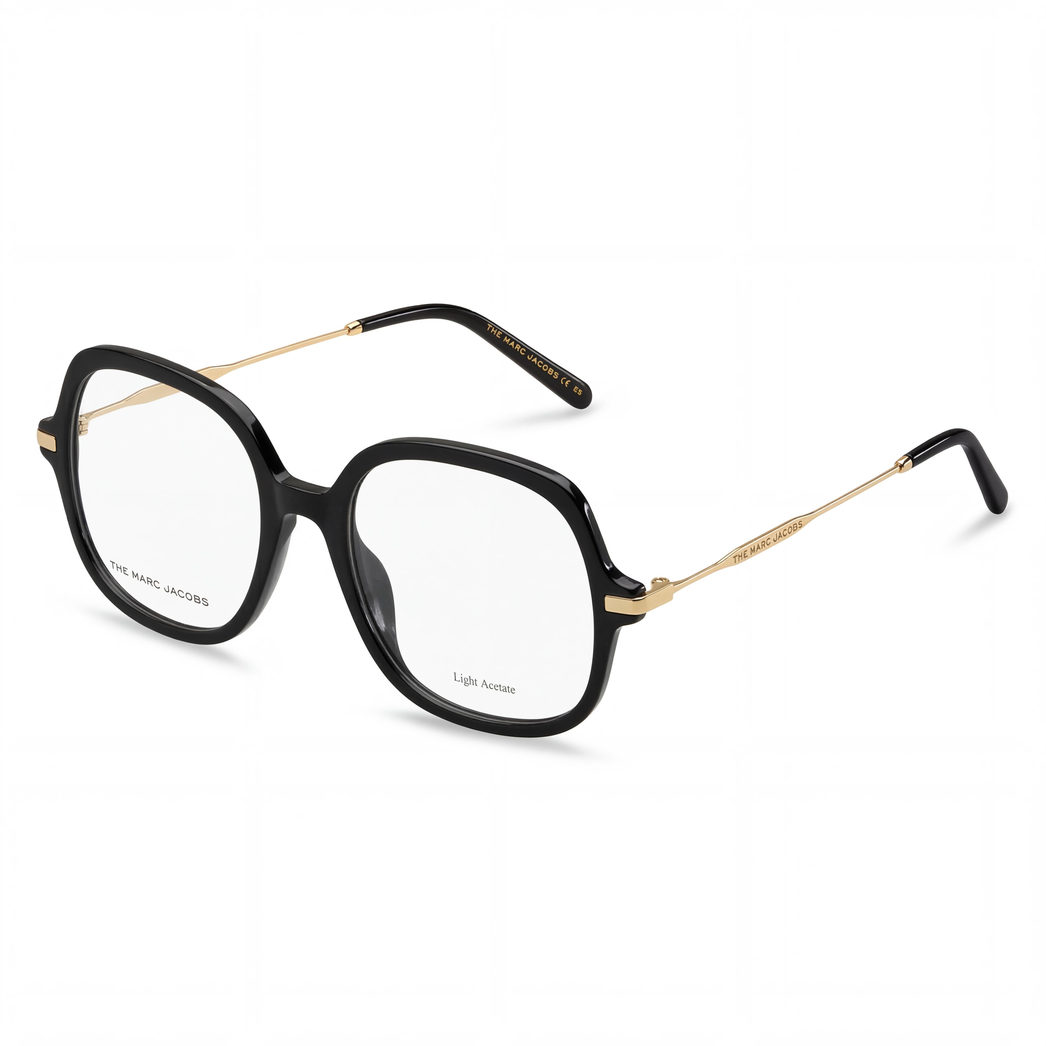 Gafas de sol contemporáneas Marc Jacobs para mujer con montura de acetato negro y lentes no polarizadas de 53 mm, Photo 1