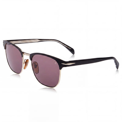 David Beckham Db 7057/F/S Unisex Alloy Steel Black Frame Non-Polarized Black Gold Lens Sunglasses 56mm