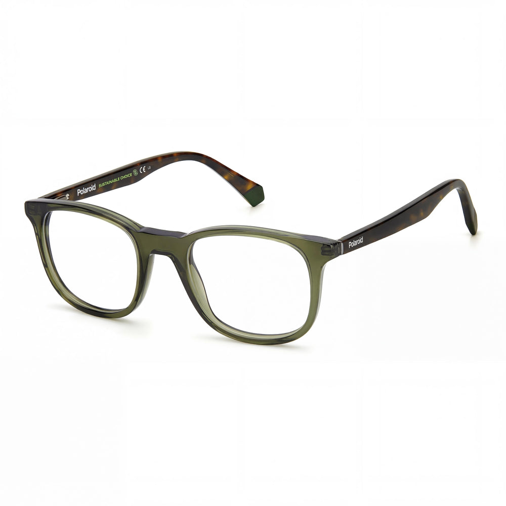 Gafas de plástico no polarizadas Polaroid Pld D424 para hombre, lentes de policarbonato, color oliva, ancho de lente de 50 mm