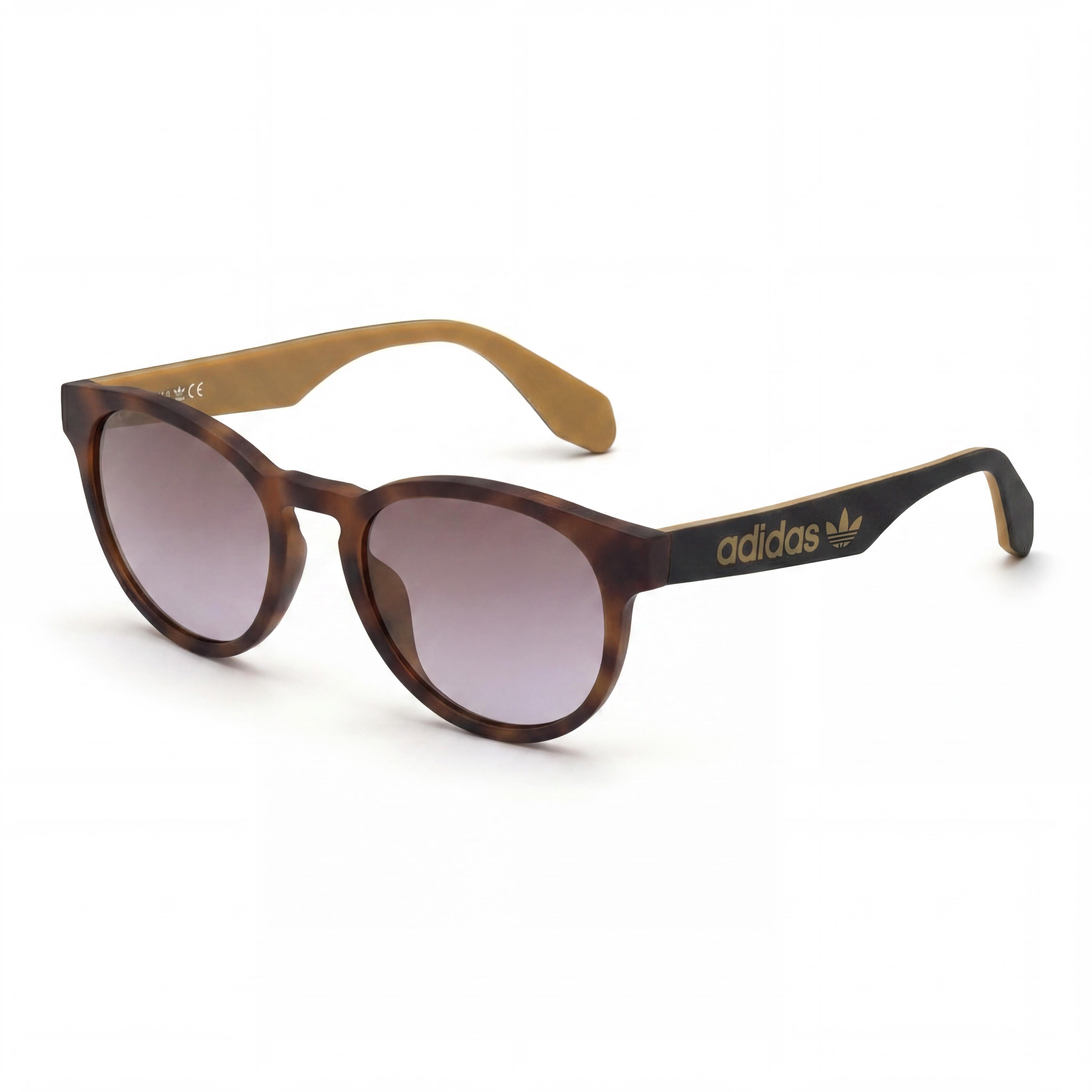 adidas Originals Urban Men's Mirrored Brown Plastic Round UV Protection Non-Polarized Sunglasses 52mm, Photo 1