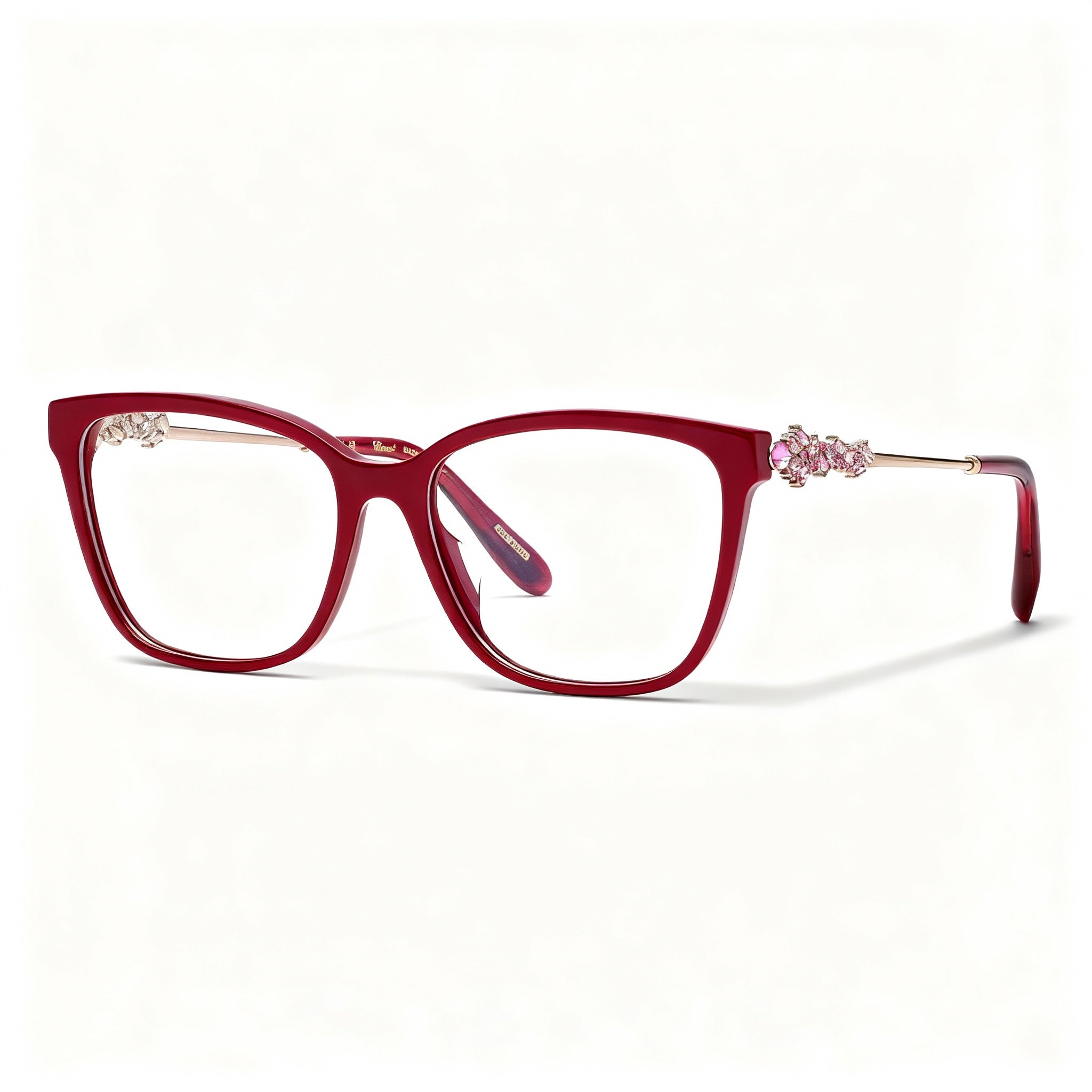 Chopard Casual Women's Eyeglass Frames with Acetate in Burgundy, Non Polarized Clear Lenses, 55-16-145, Photo 1