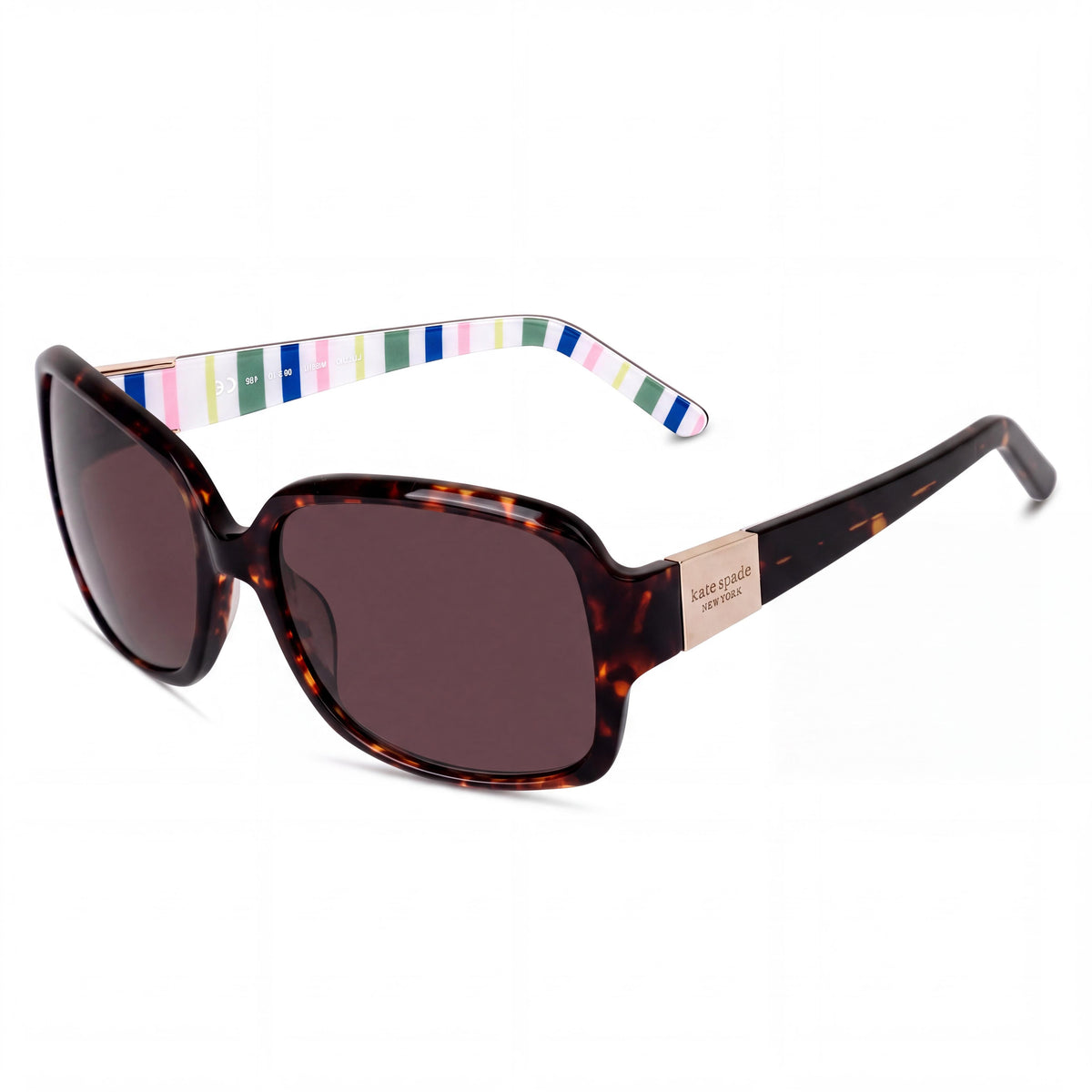 kate spade new york Gafas de sol rectangulares clásicas para mujer de acetato de La Habana con protección UV sin polarizar 55 mm, Photo 1