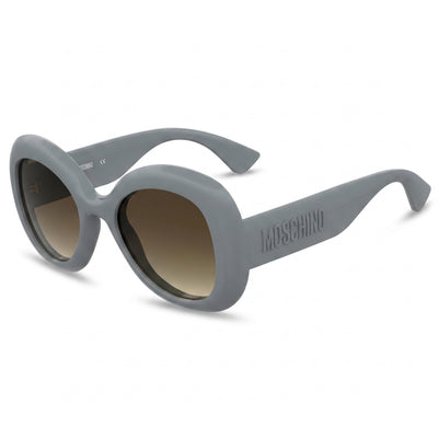 Moschino Casual Women's Azure Frame Brown Shaded Lens Sunglasses CELLULOSE PROP. INJ 54-22-140