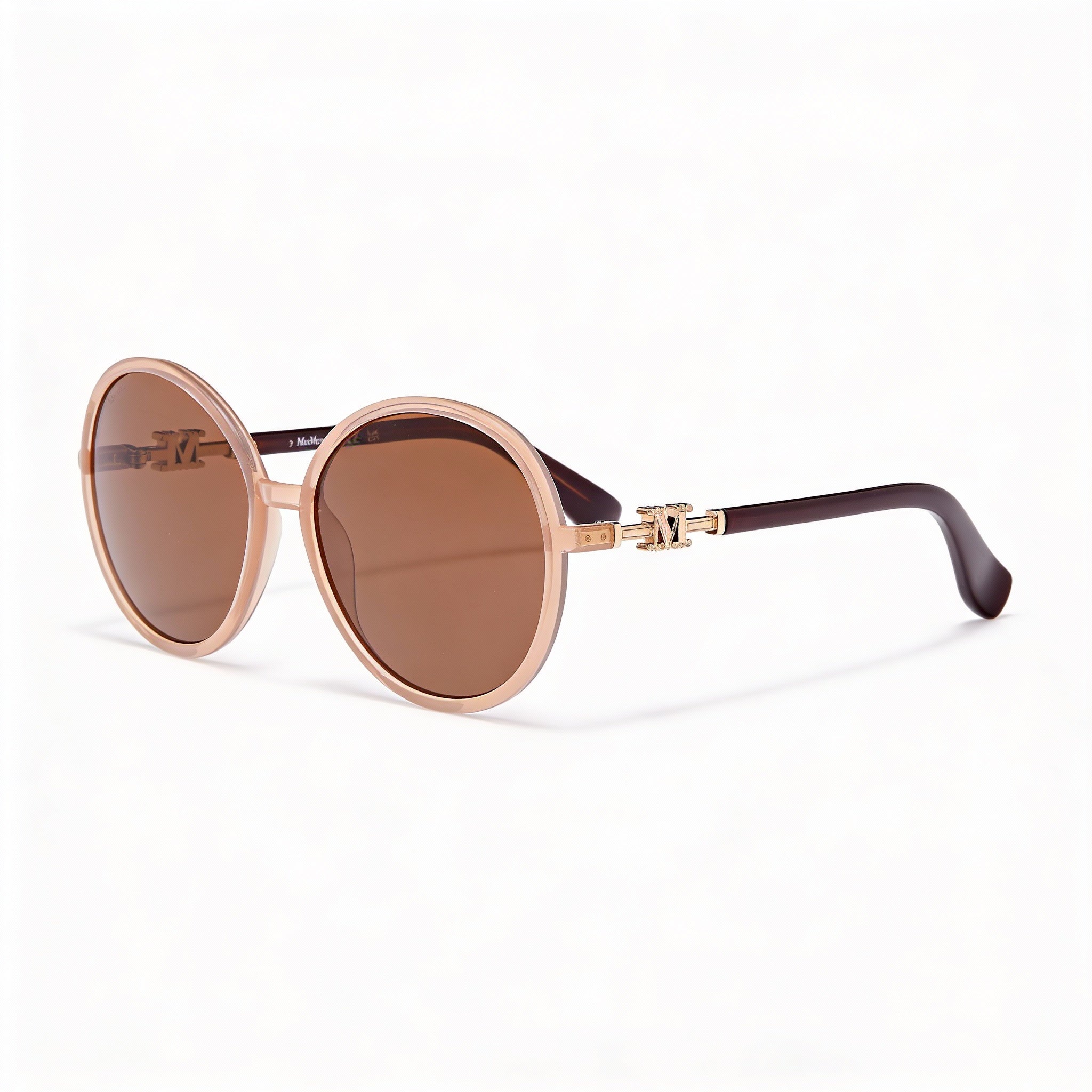 MaxMara Modern Women's Beige Injected Frame Gradient Brown Lens Sunglasses 58-17-140, Photo 1