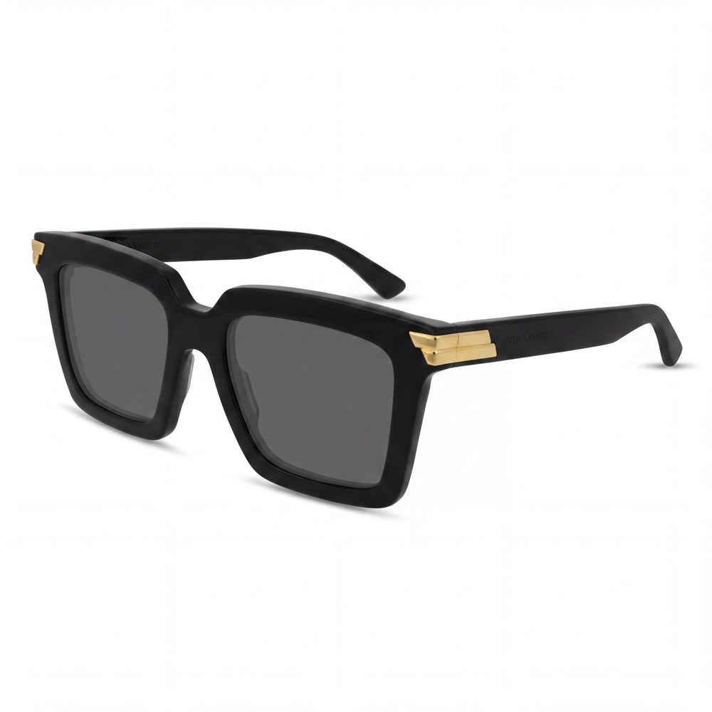 Gafas de sol Bottega Veneta Unapologetic para mujer, de acetato negro y gris, sin polarizar, con protección UV de 53 mm