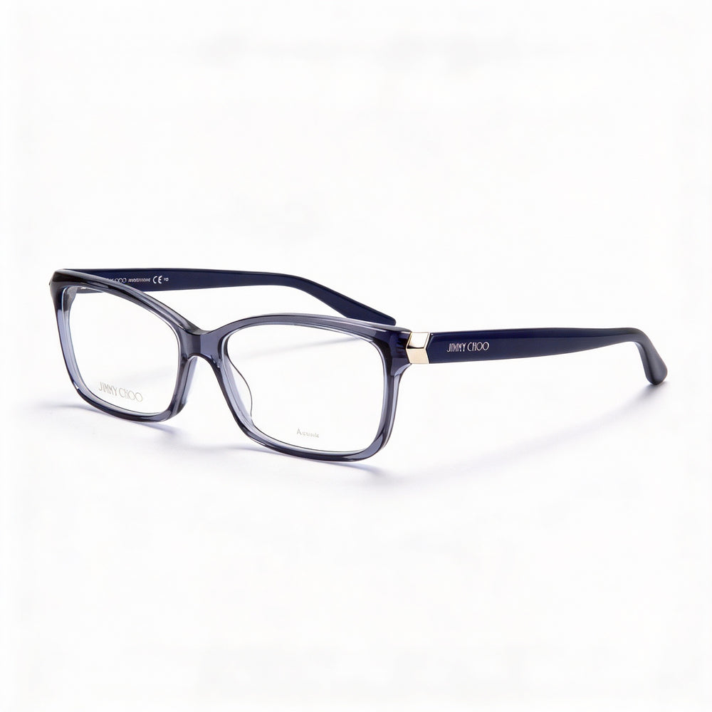 Gafas ópticas rectangulares de acetato azul para mujer con patillas de flecha de JIMMY CHOO, 54 mm