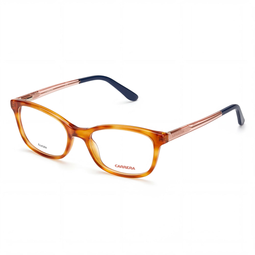 Gafas de vista Carrera Modern Havana Peach de acetato rectangulares para mujer con lentes de 52 mm de ancho y patillas de 140 mm
