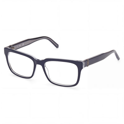 GUESS Women's Modern Style Eyeglasses with Blue Plastic Frame and Clear Polycarbonate Lenses, Size 54-17-150mm