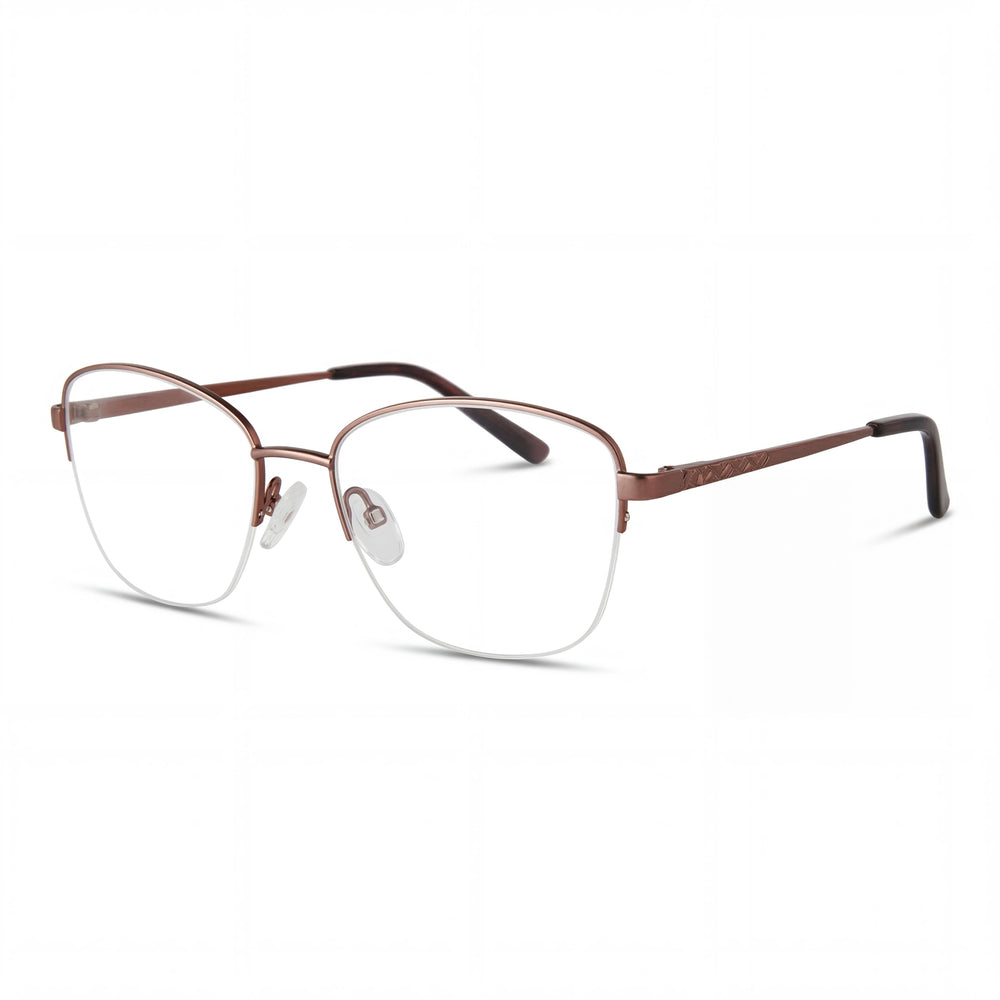 Adensco Gafas Rectangulares Burdeos para Hombre, Metal