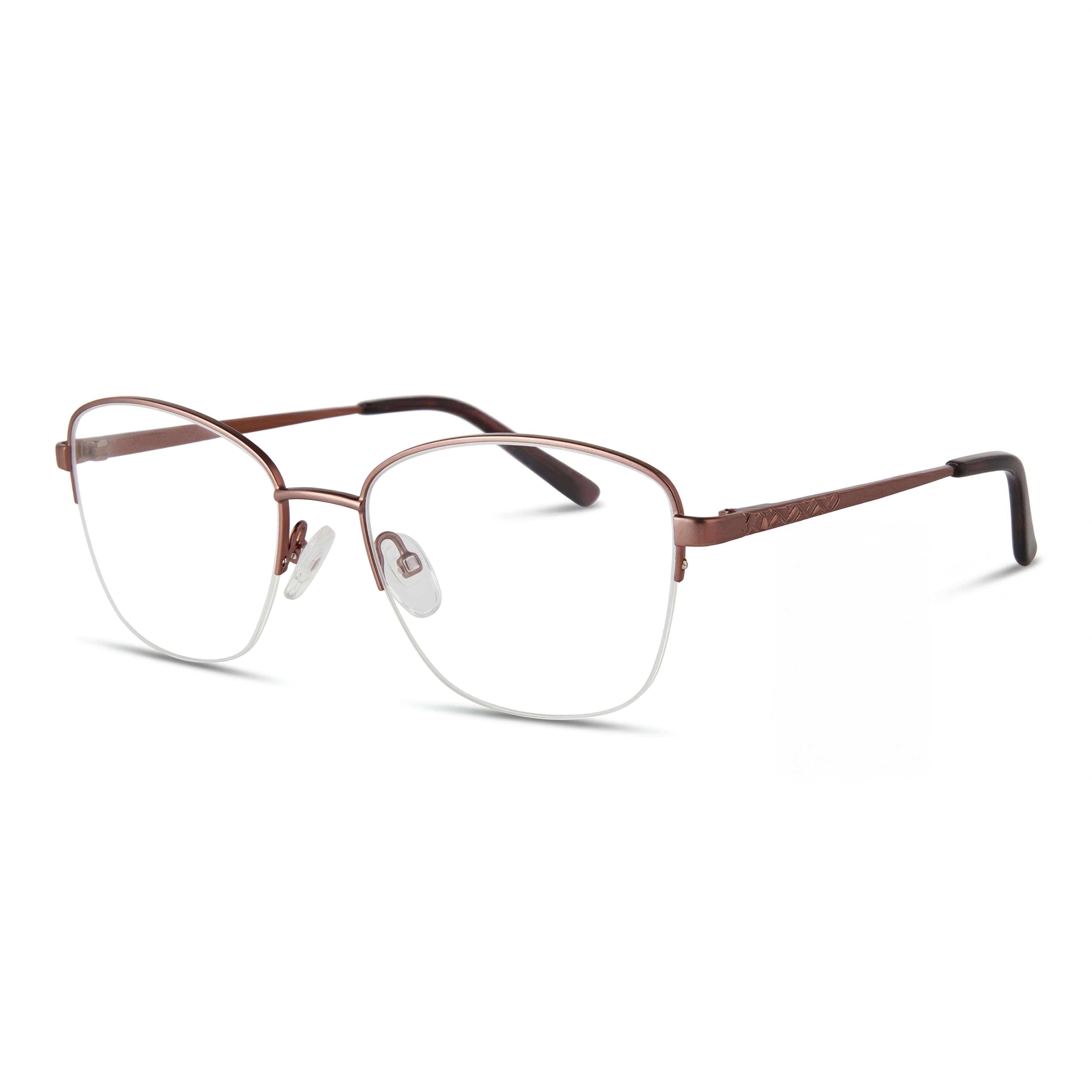Adensco Burgundy Rectangle Eyeglasses for Men, Metal, Photo 1