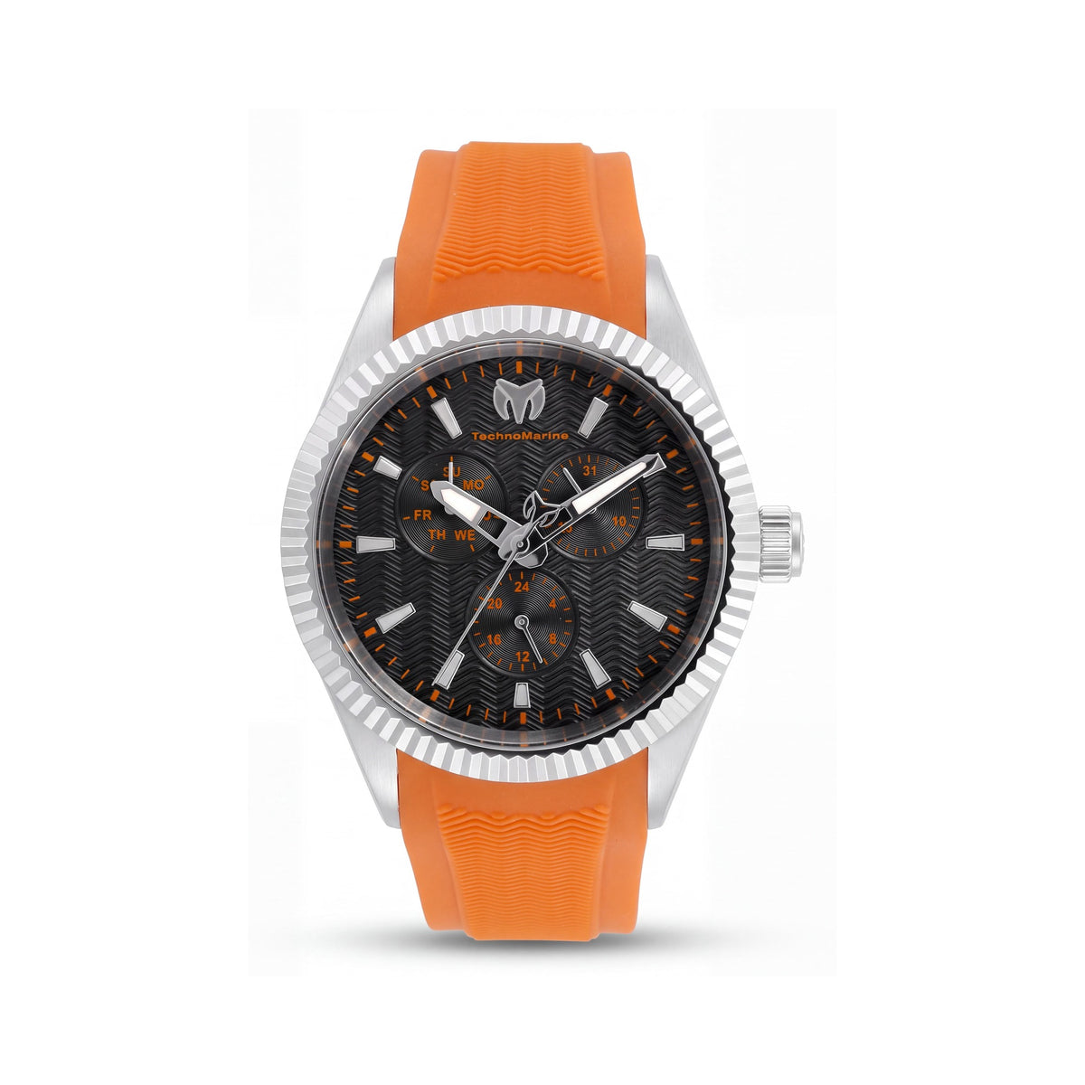 Reloj de cuarzo para hombre TechnoMarine TM-719023 de silicona naranja, 42 mm, acero inoxidable, 50 m WR, Photo 1