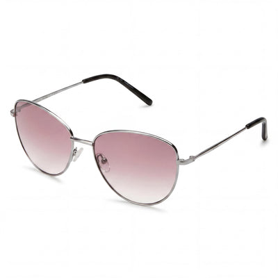 Gafas de sol DKNY para mujer con montura metálica color ciruela y lentes degradados en morado, 100 % protección UV, ancho de lente de 56 mm