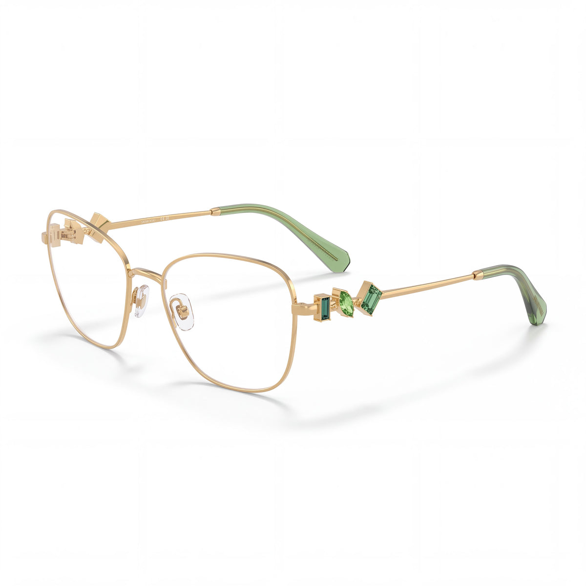 Gafas graduables SWAROVSKI OPTIK Sk1025 para mujer, de montura cuadrada de metal dorado y lentes de demostración, 54 mm, Photo 1