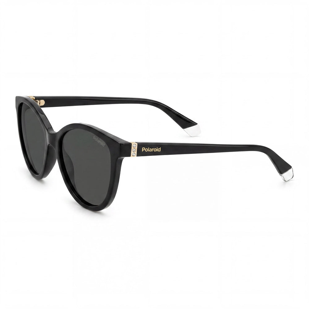 Gafas de sol polarizadas grises Polaroid Eyewear Pld 4133/S/X de policarbonato negro para mujer con protección UV de 55 mm