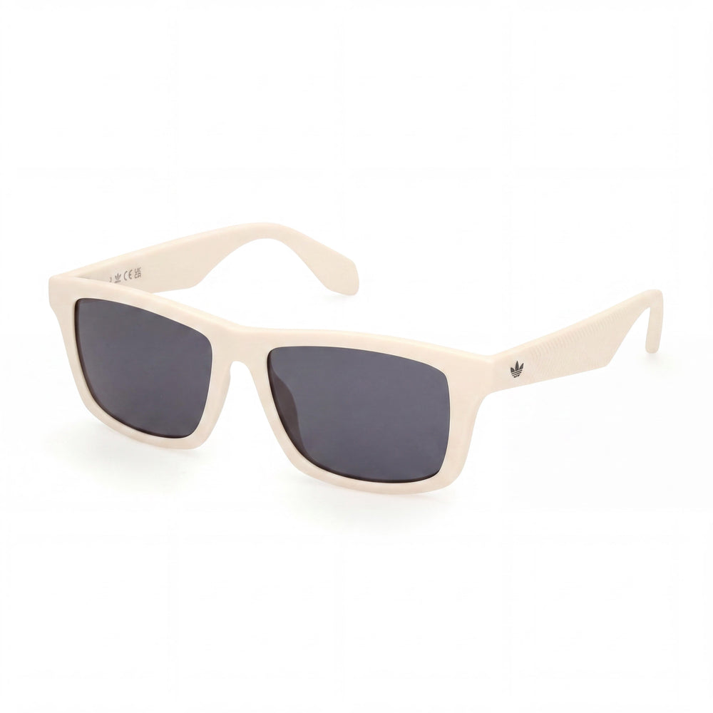 Gafas de sol informales unisex adidas Originals con montura de plástico blanco mate y lentes ahumadas de 54 mm de ancho